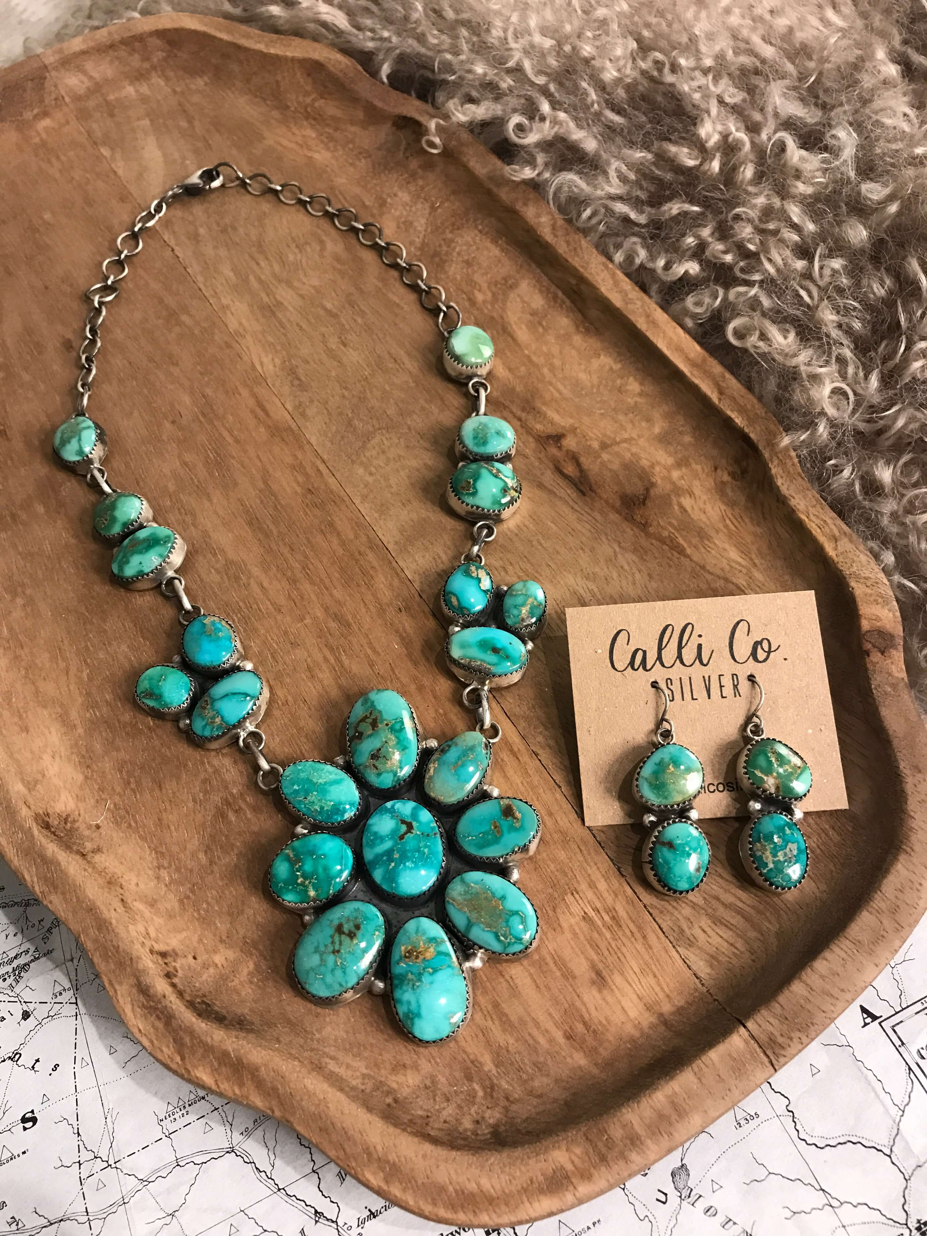 The Oakhaven Turquoise Statement Necklace Set