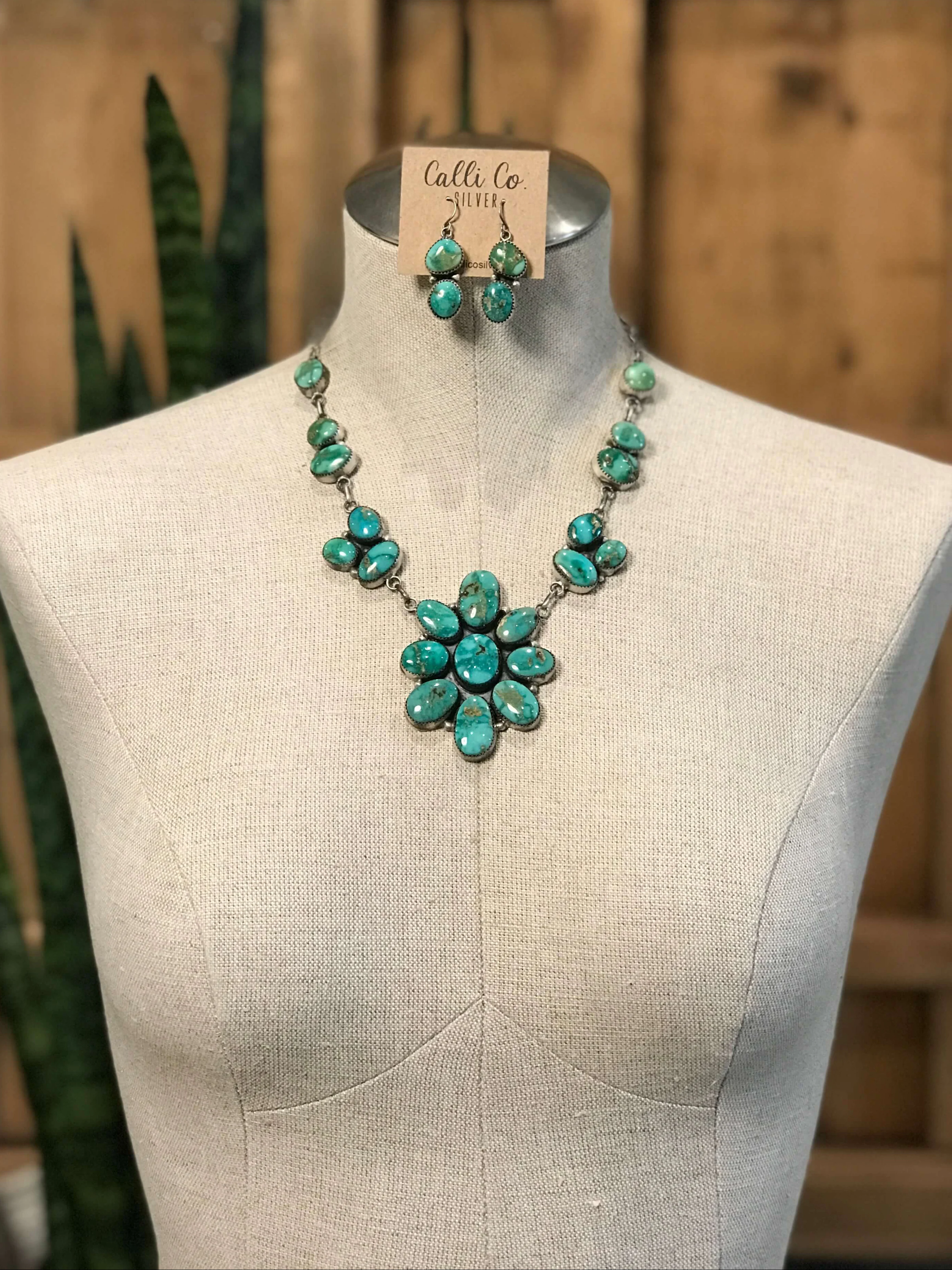 The Oakhaven Turquoise Statement Necklace Set - Image 2