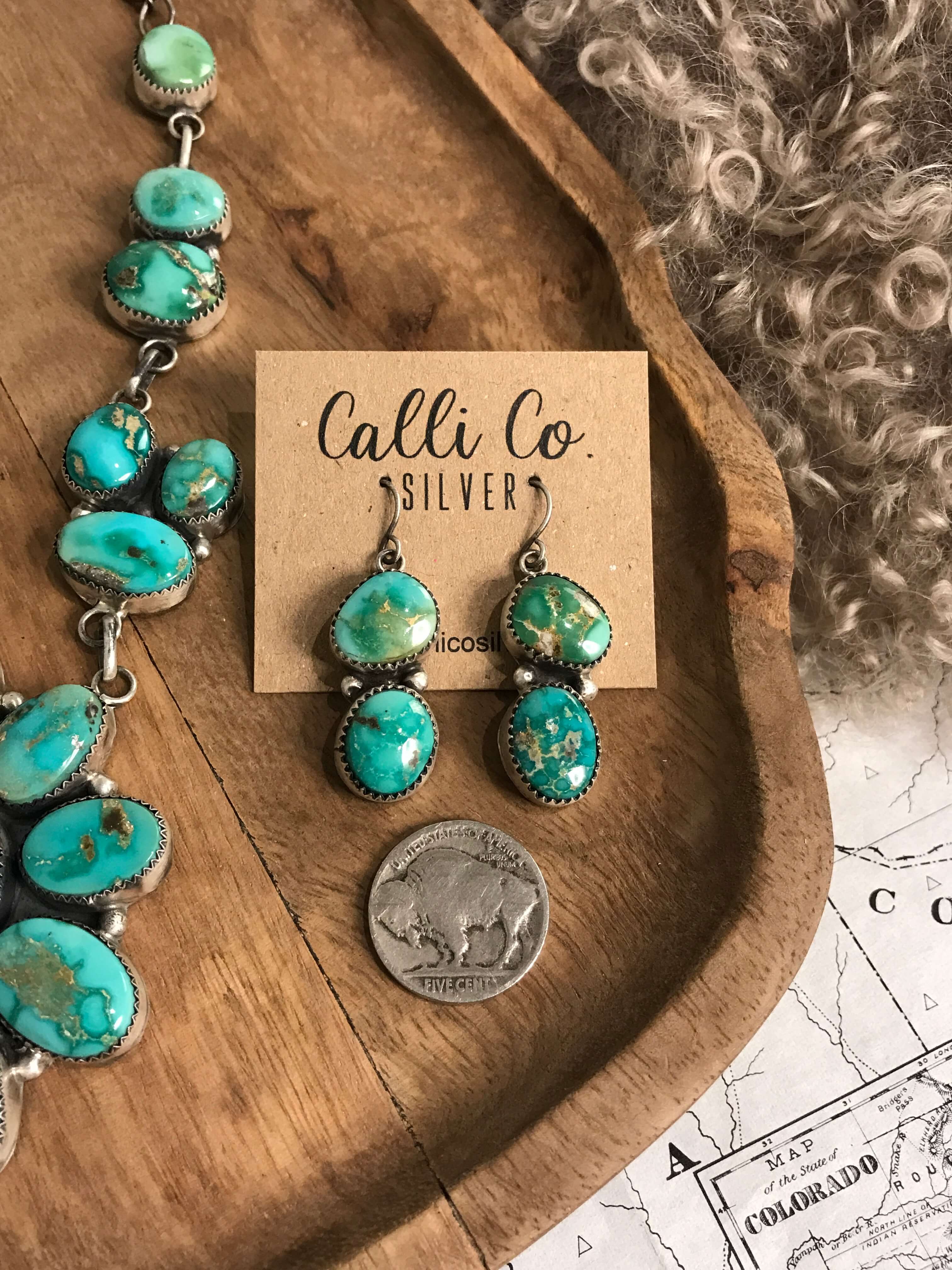 The Oakhaven Turquoise Statement Necklace Set - Image 4