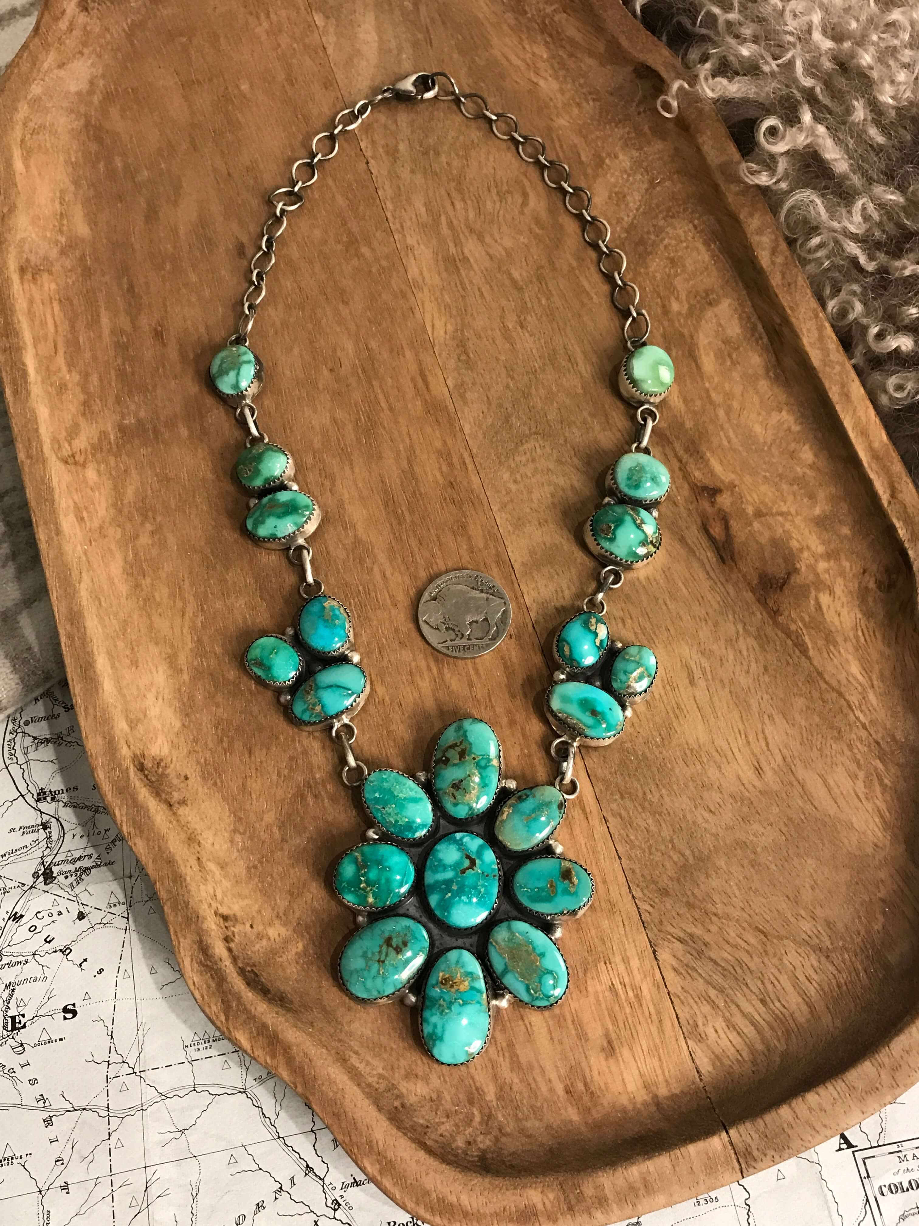 The Oakhaven Turquoise Statement Necklace Set - Image 5