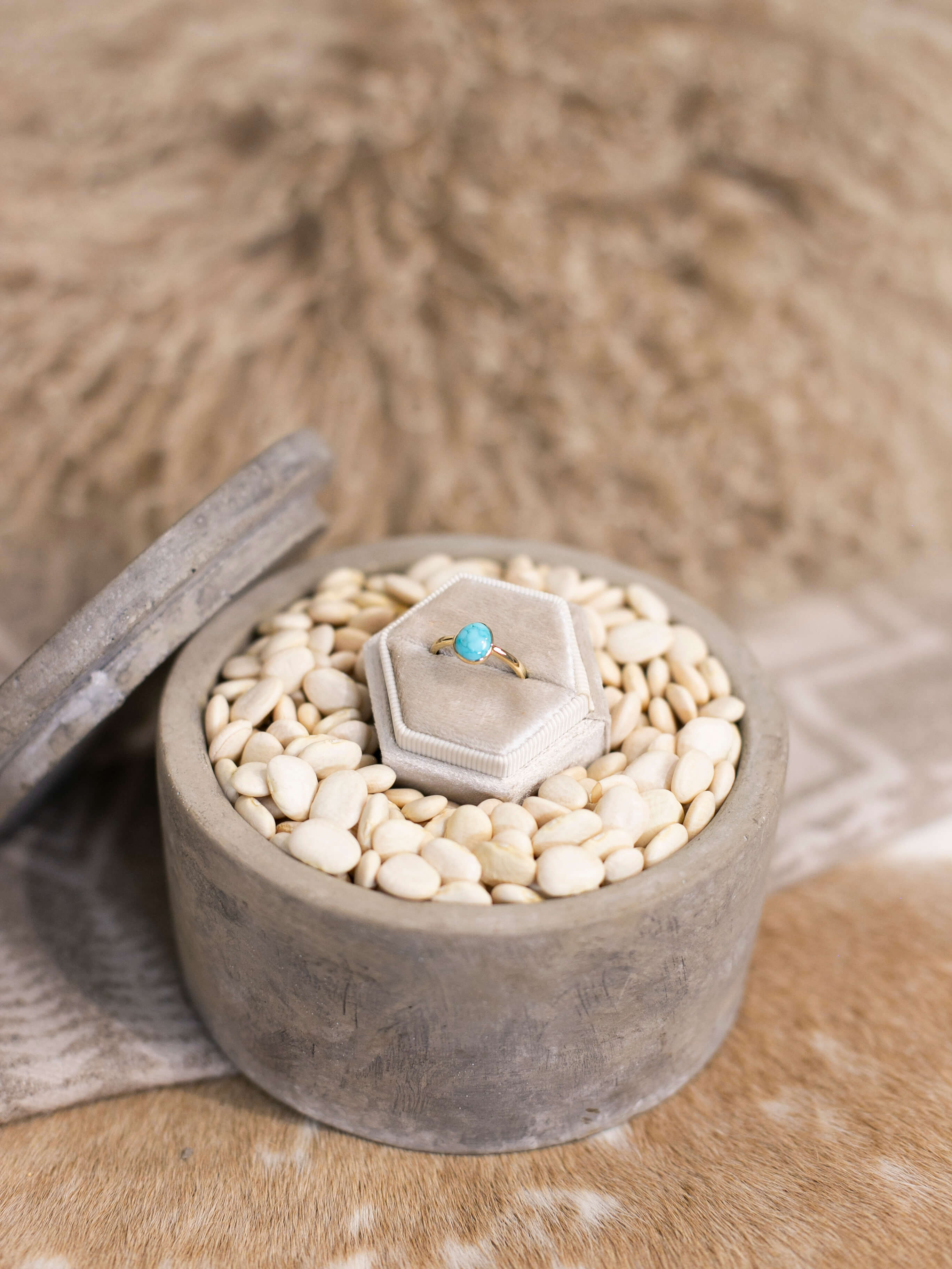The Paris 14k and Turquoise Ring 6, Sz 6 - Image 5