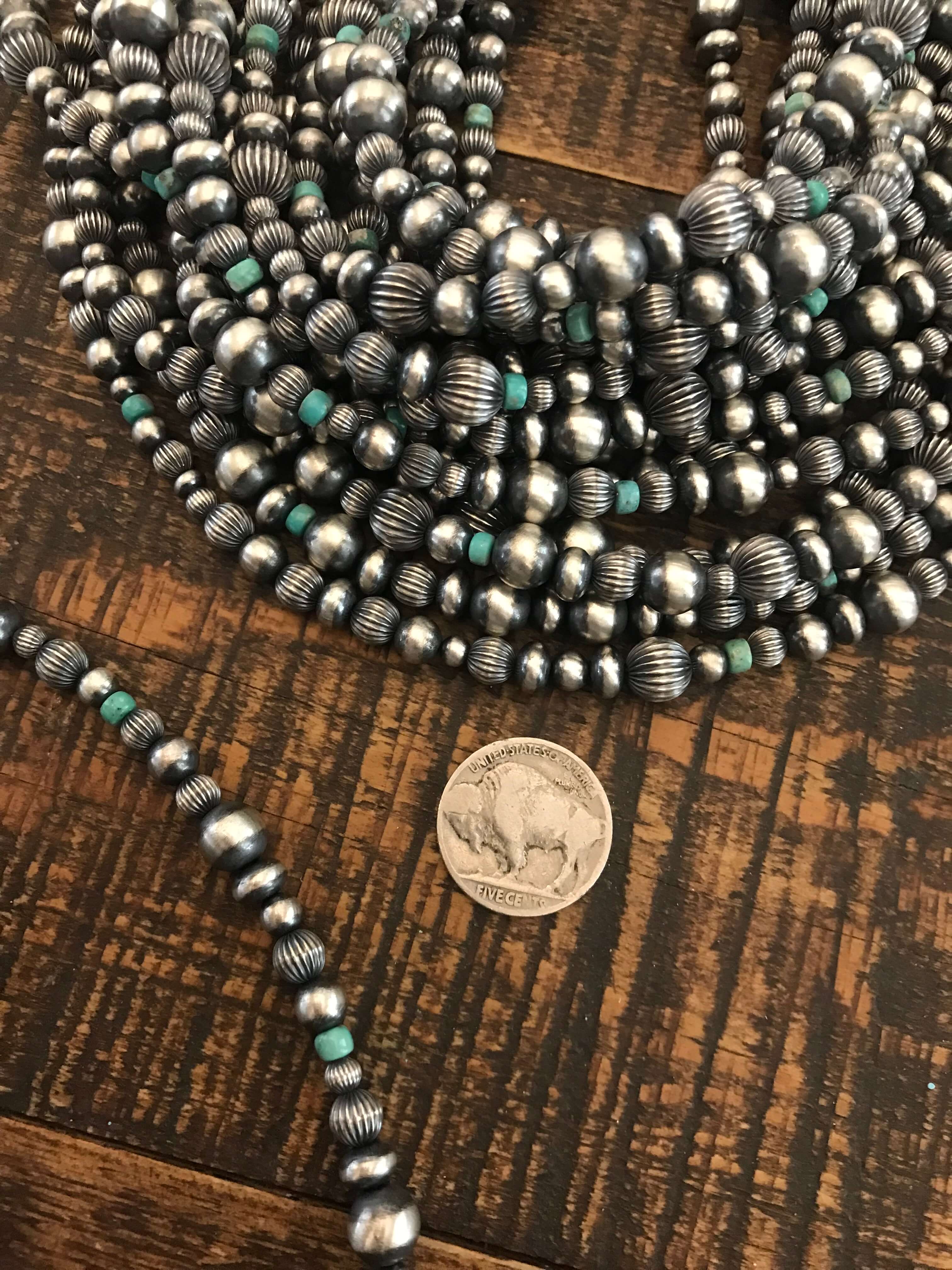 The Pecos Necklace in Blue-Green Turquoise - Image 3