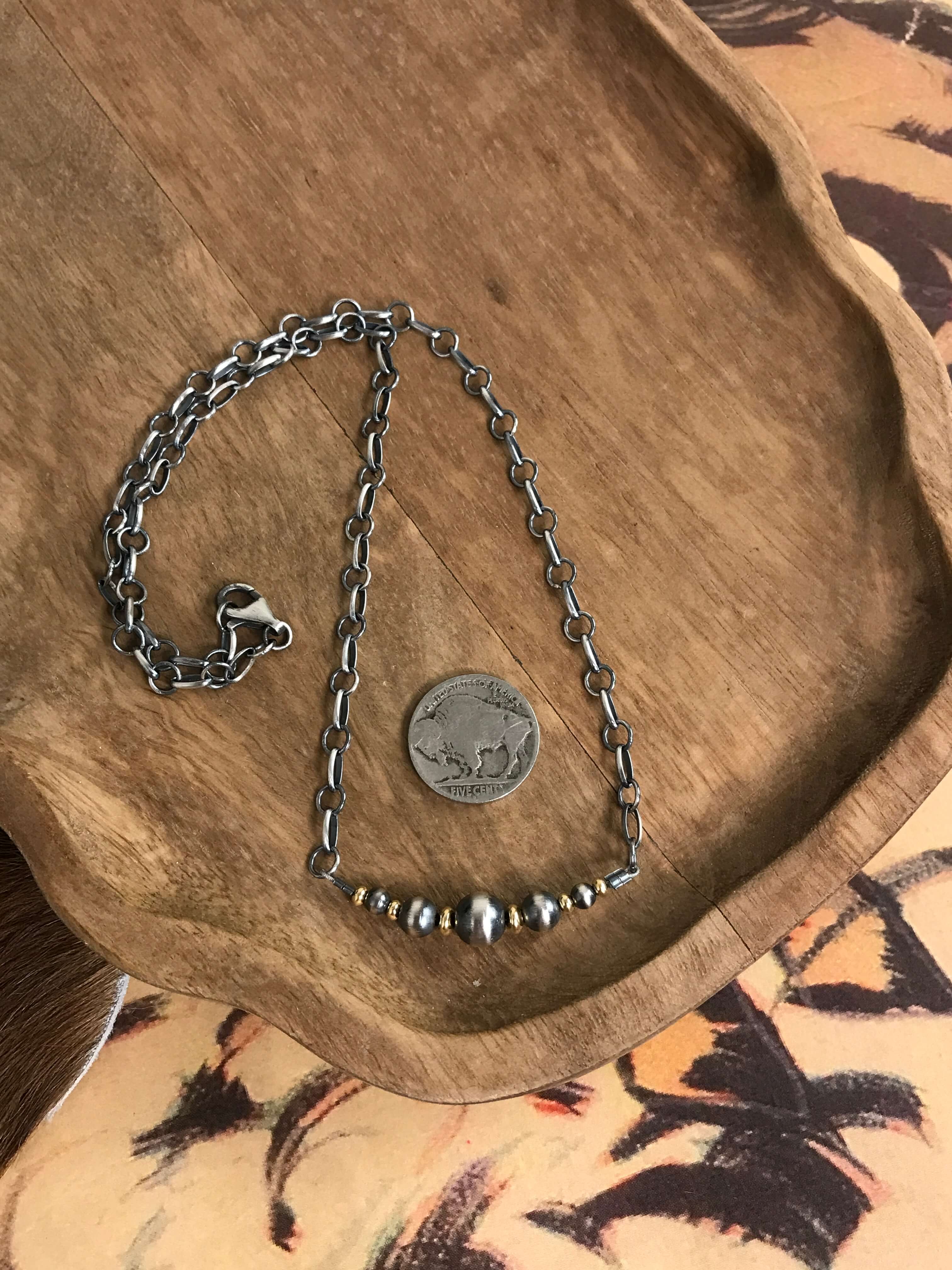The Piper Gold + Pearl Necklace - Image 4