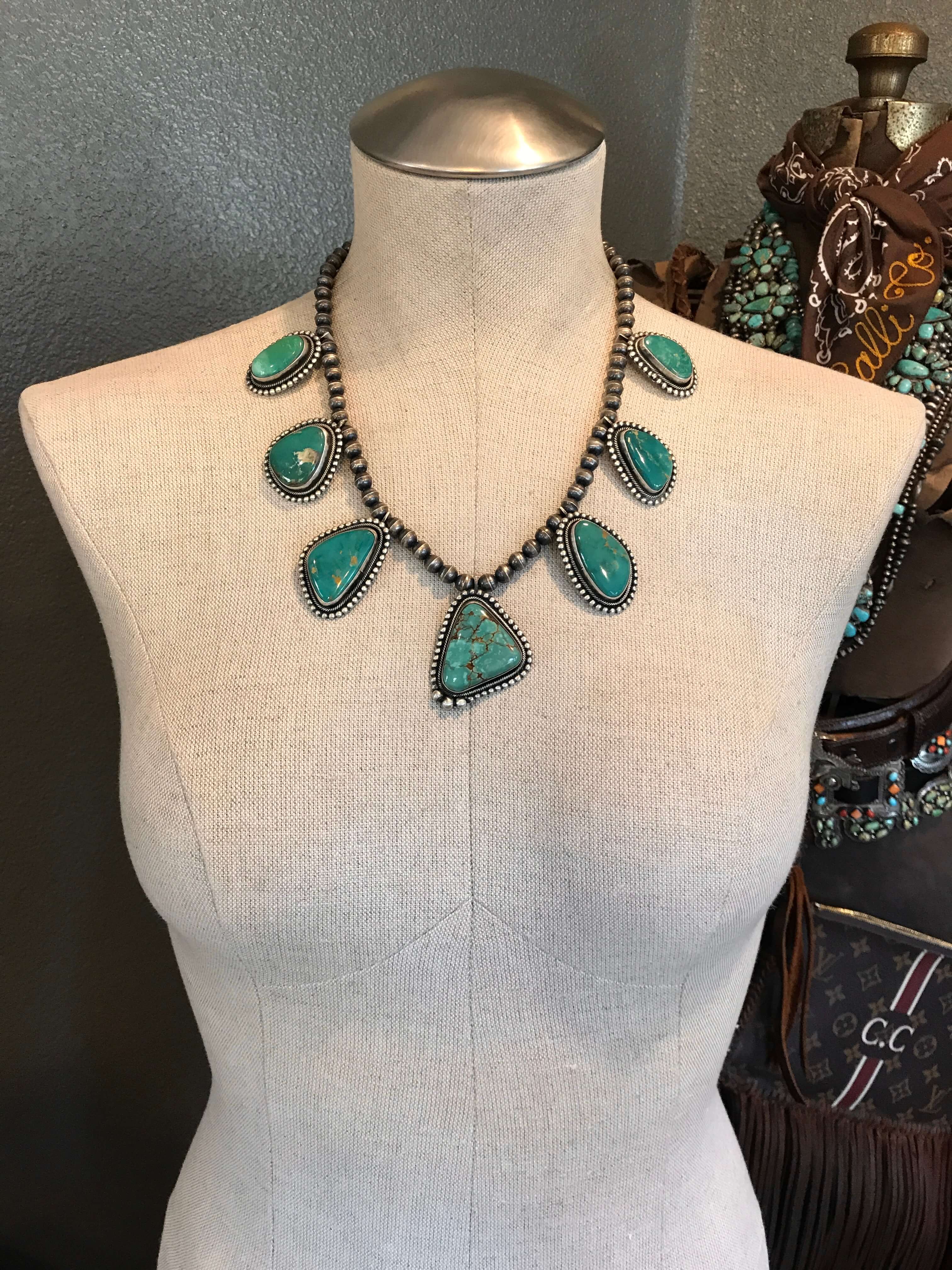 The Portola Turquoise Statement Necklace - Image 4