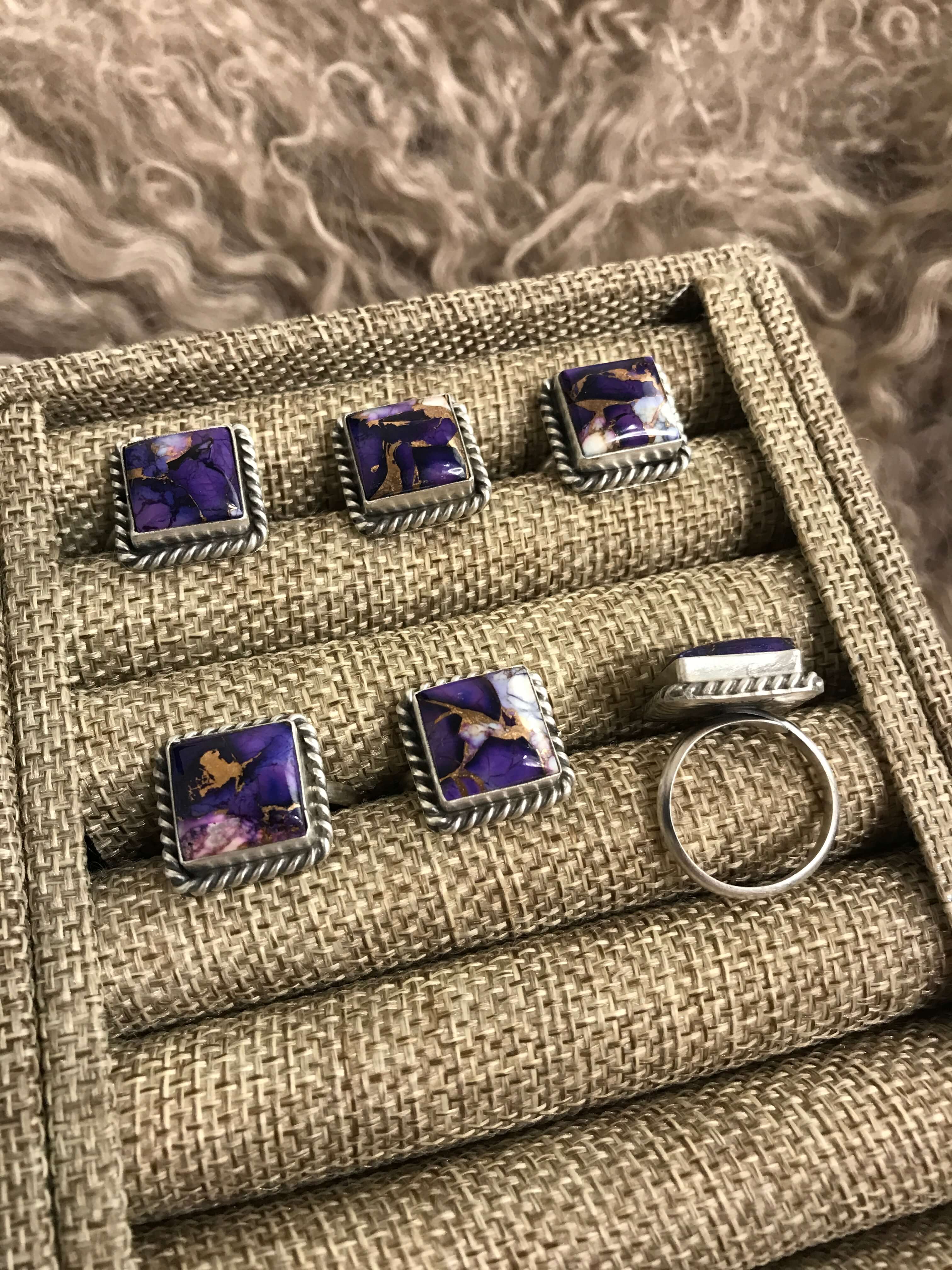 The Purple Dahlia Adjustable Rings - Image 3