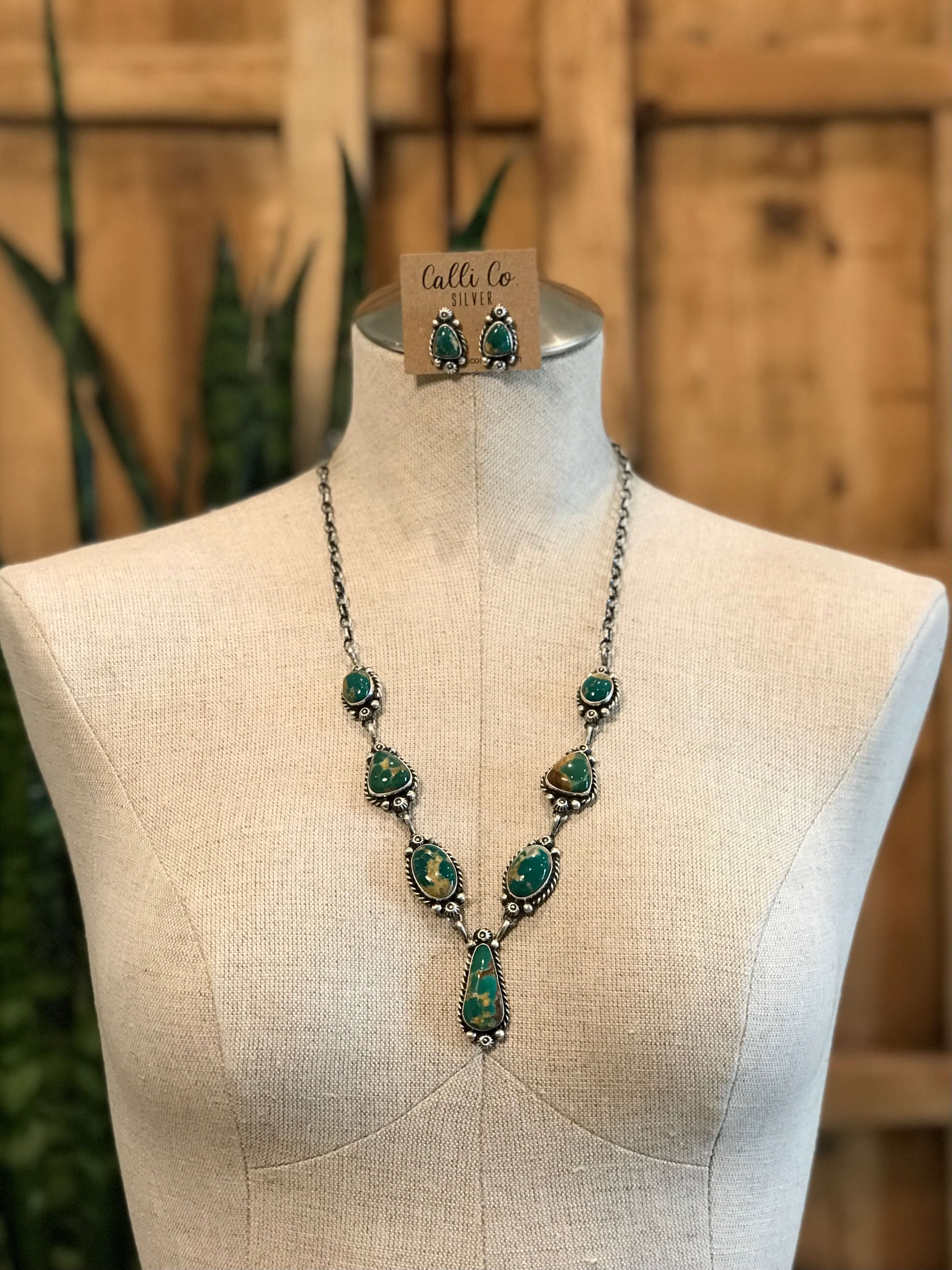 The Quade Turquoise Statement Necklace Set - Image 3