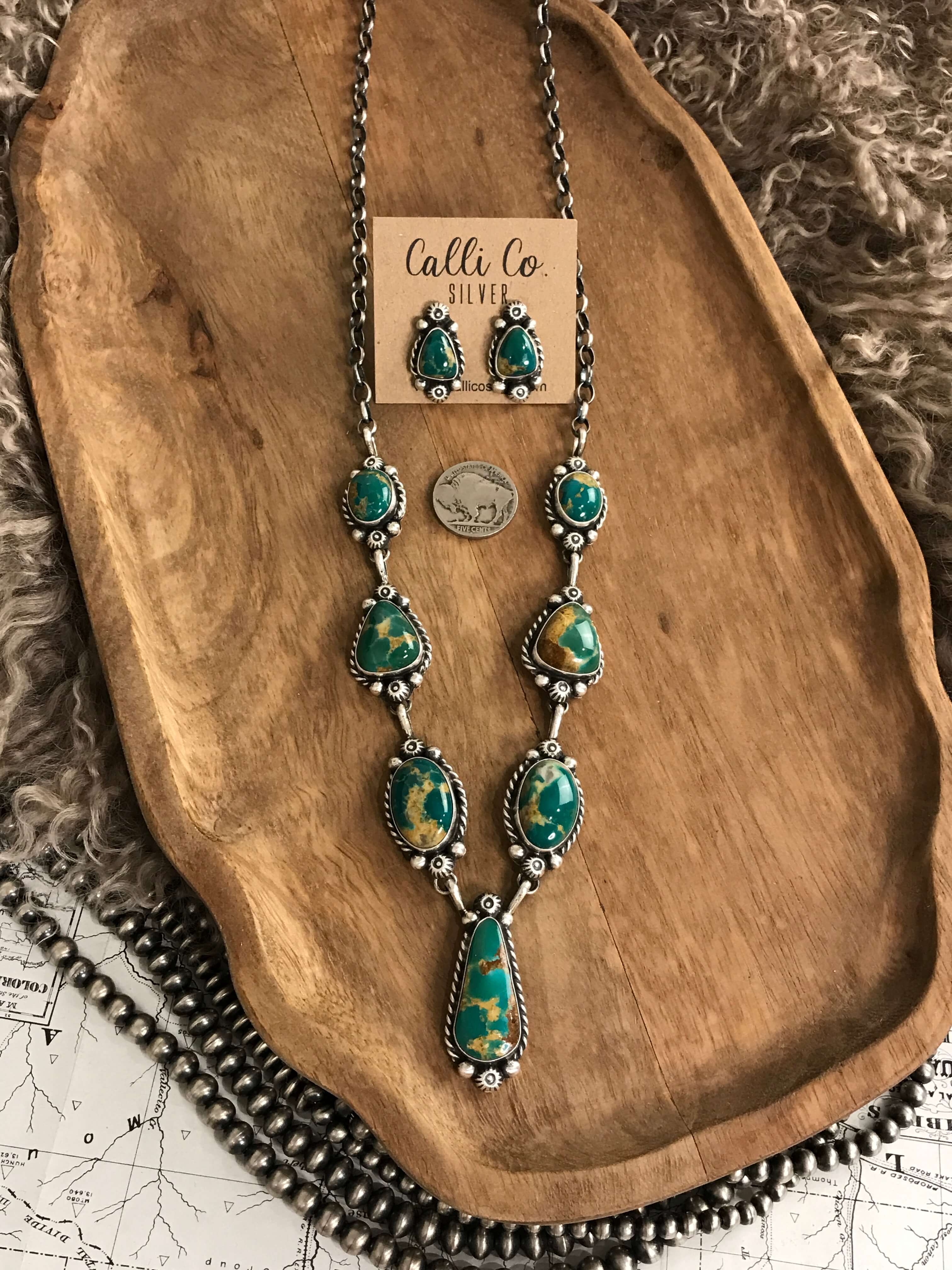 The Quade Turquoise Statement Necklace Set - Image 4