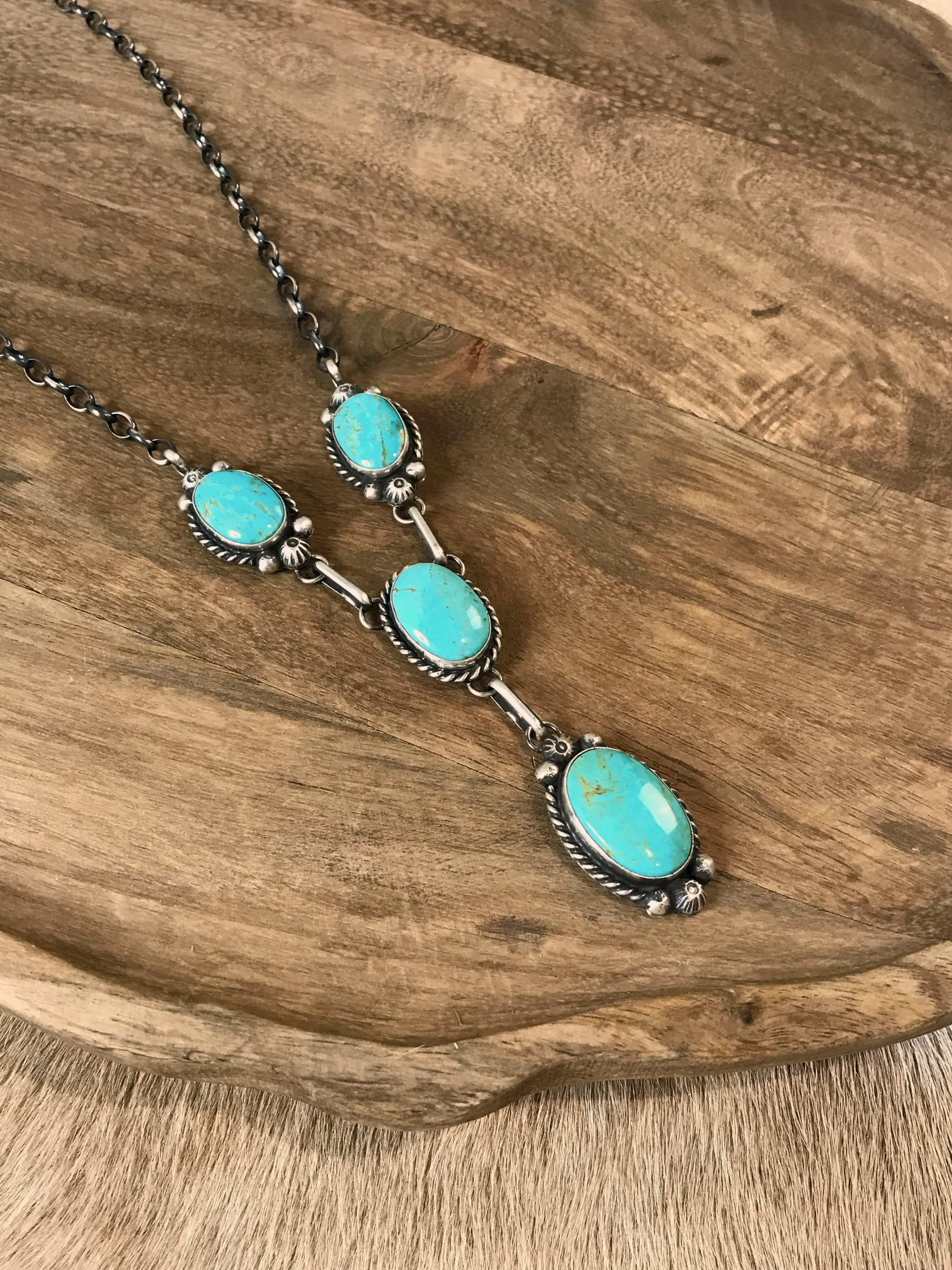 The Ramona Turquoise Lariat Necklace Set - Image 7