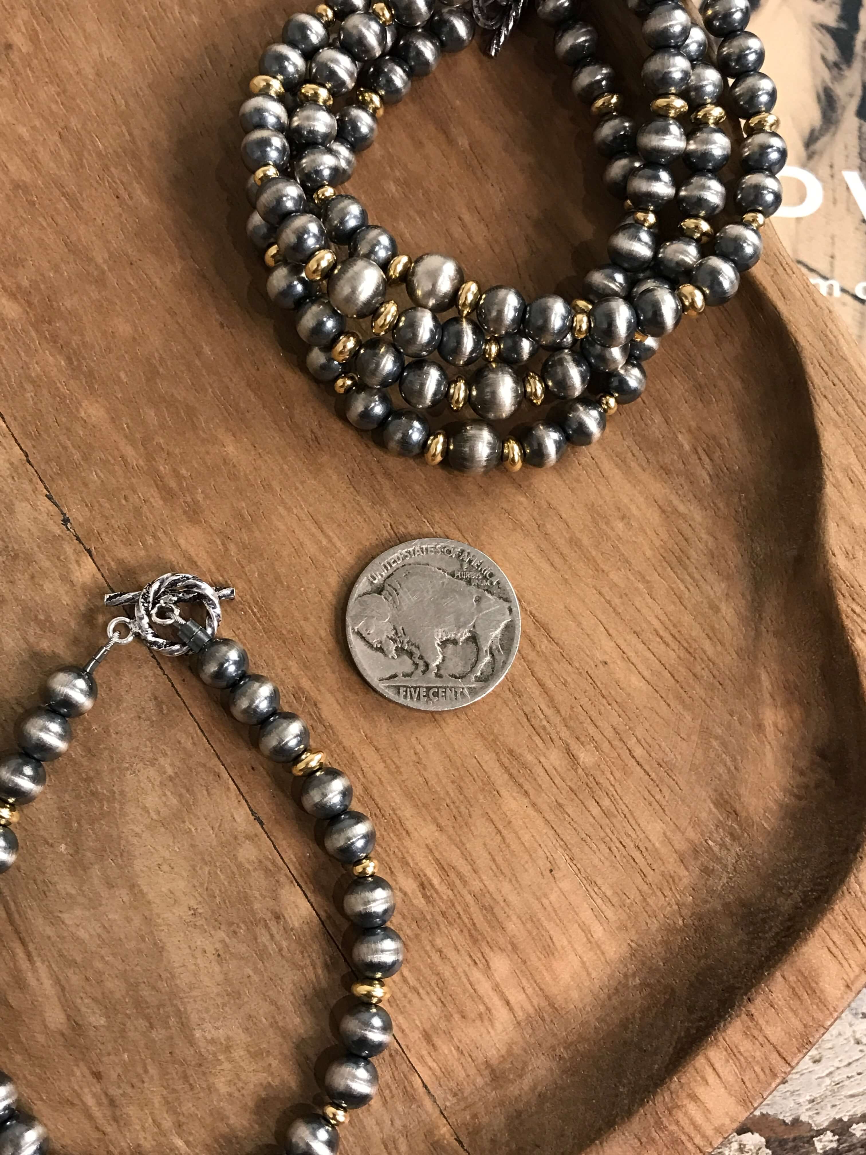 The Renner Gold + Pearl Bracelet - Image 3