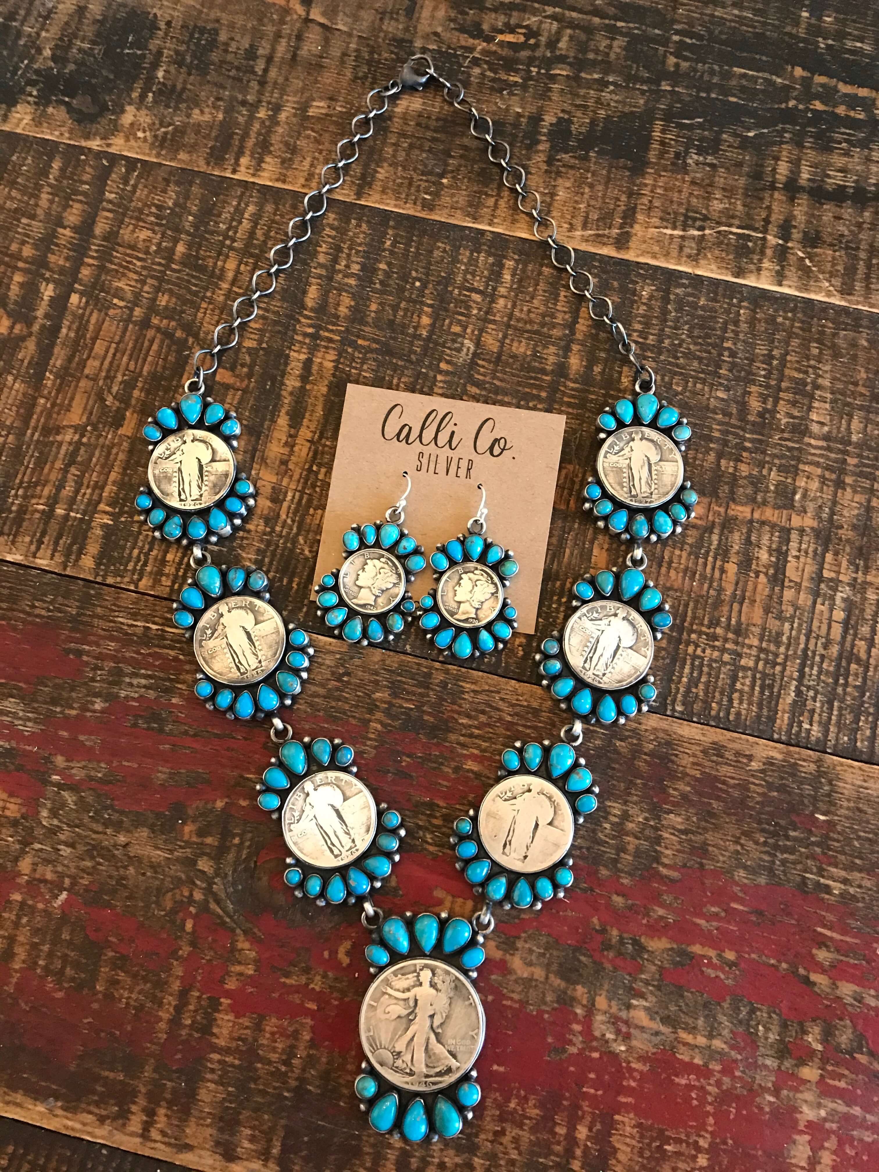 The Riddle Turquoise and Coin Necklace - Image 3