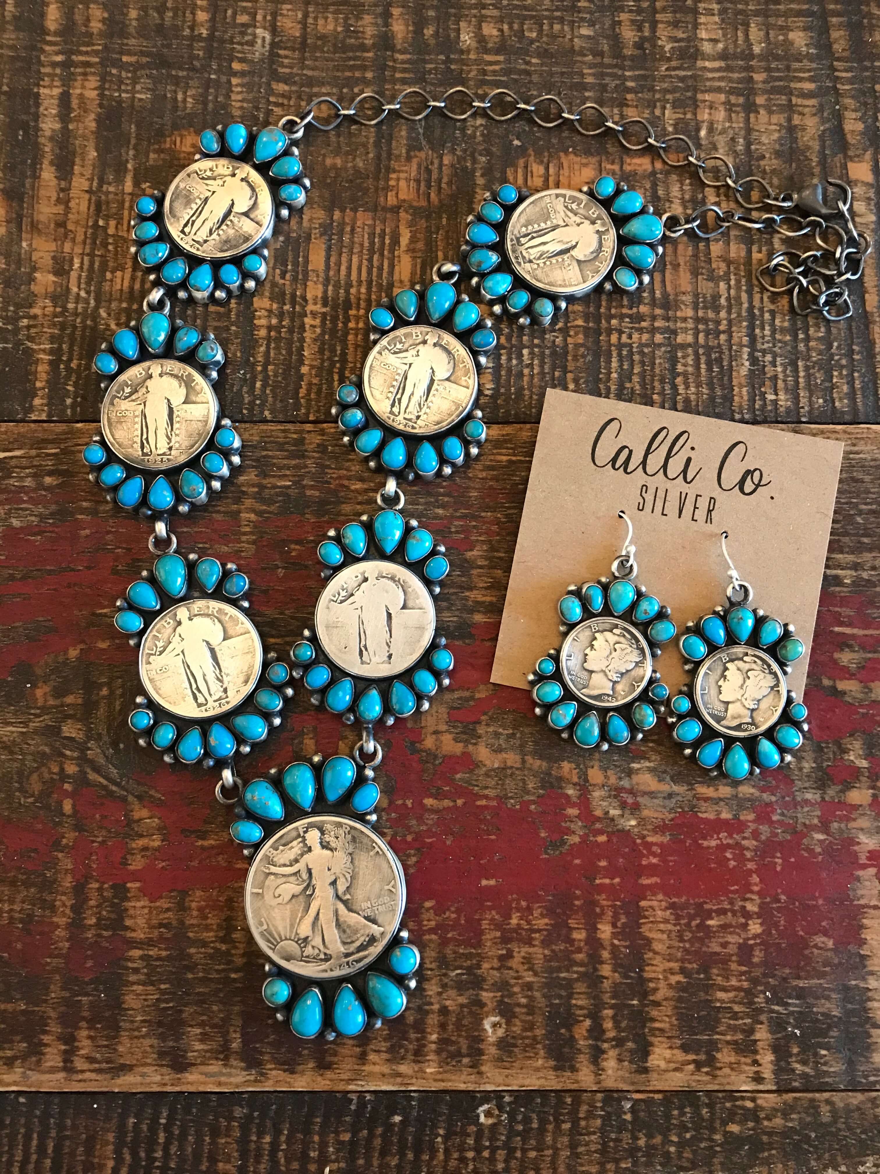 The Riddle Turquoise and Coin Necklace - Image 5