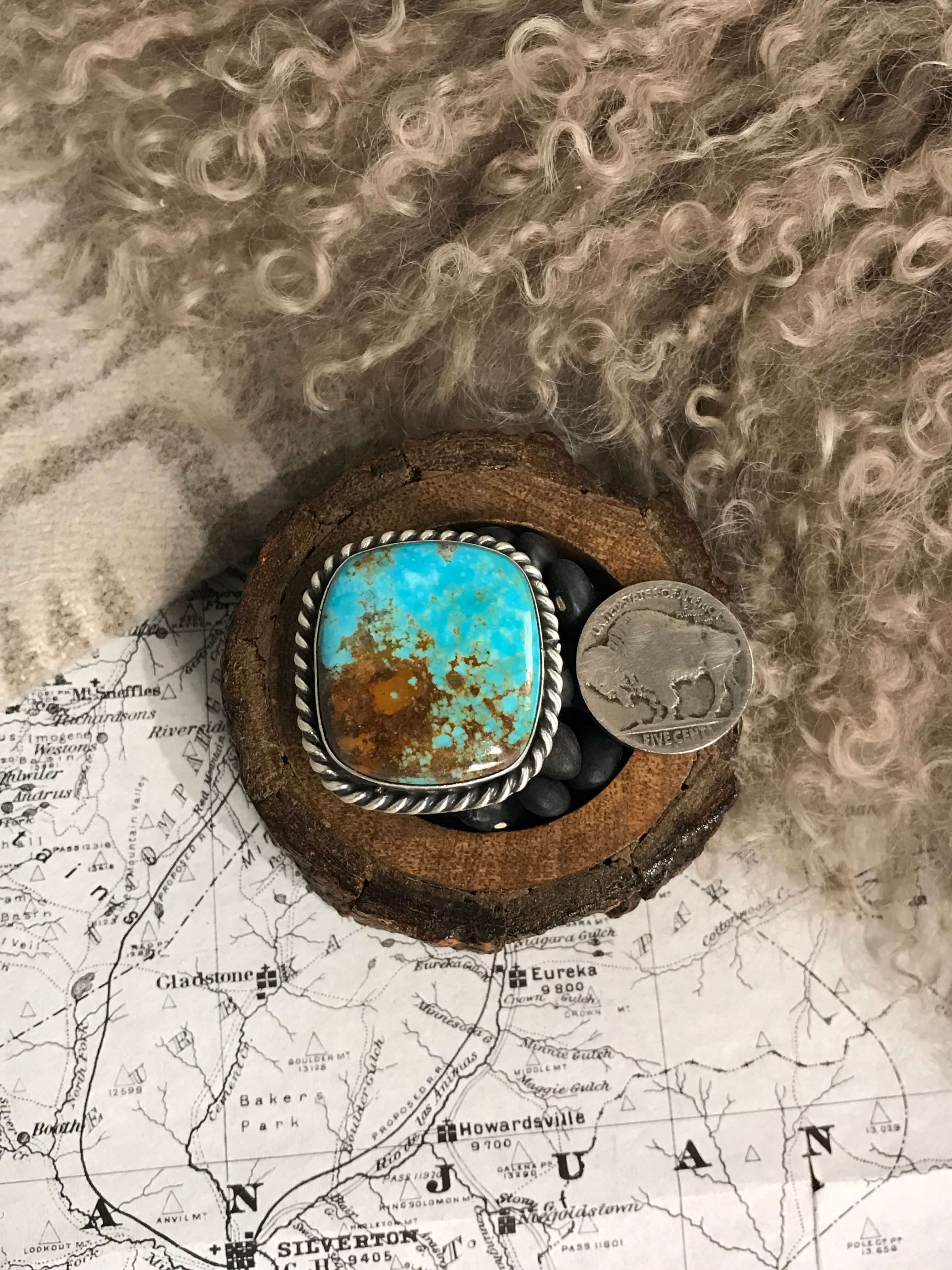 The Riverfall Adjustable Turquoise Ring, 2 - Image 3
