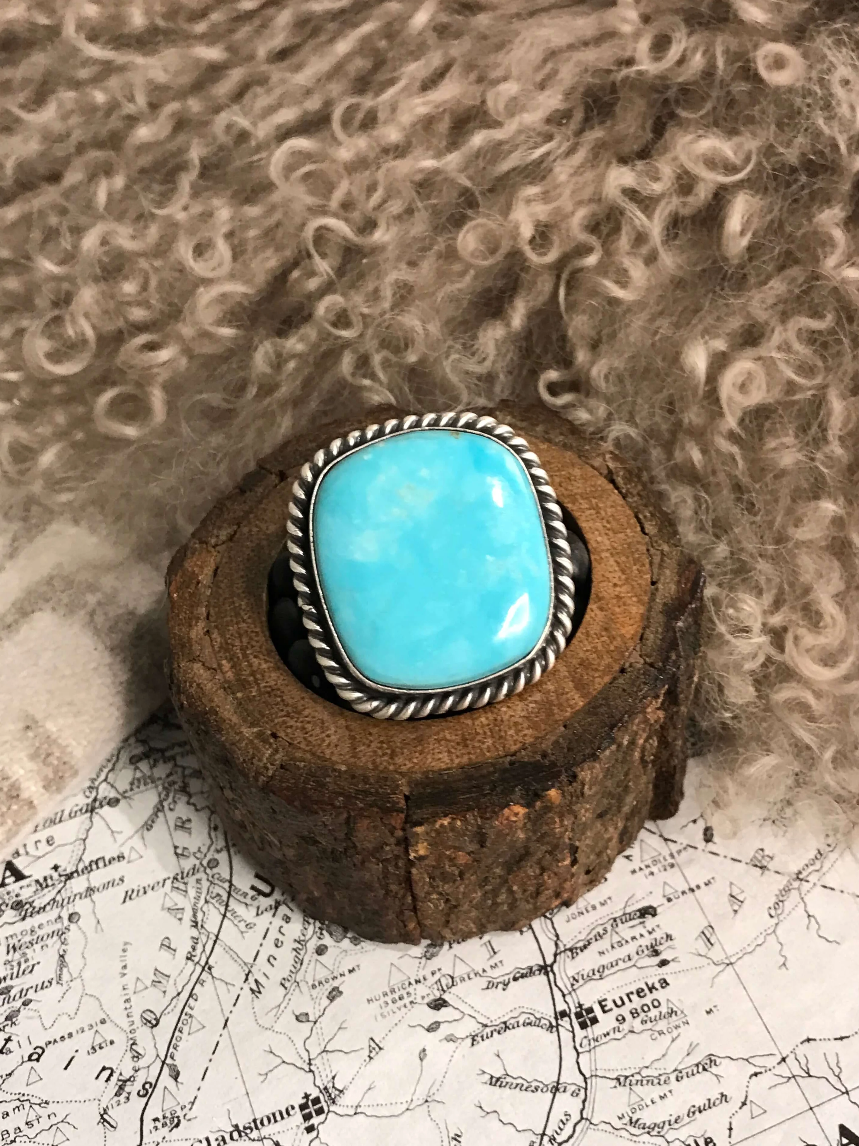 The Riverfall Adjustable Turquoise Ring, 4