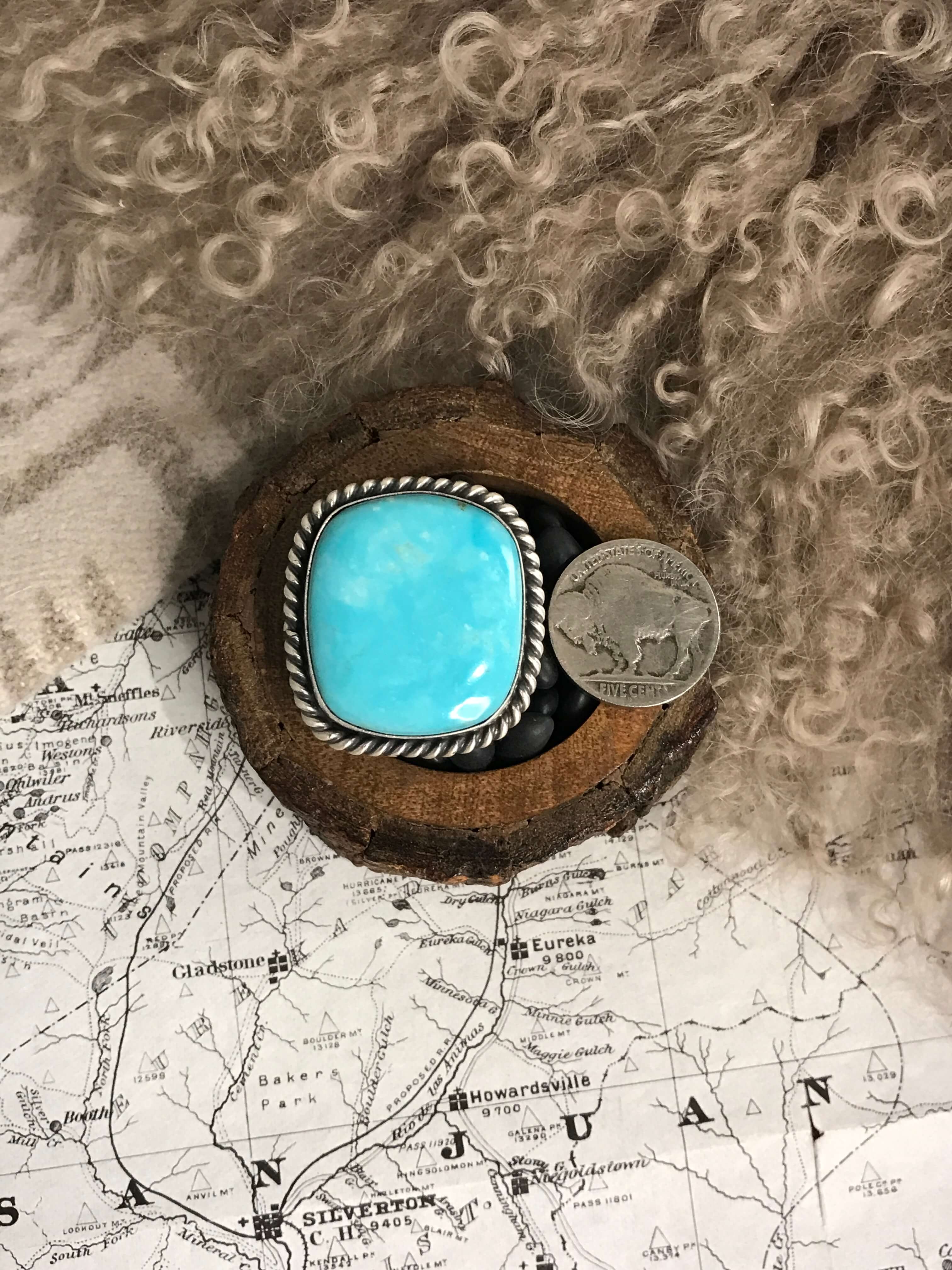 The Riverfall Adjustable Turquoise Ring, 4 - Image 3