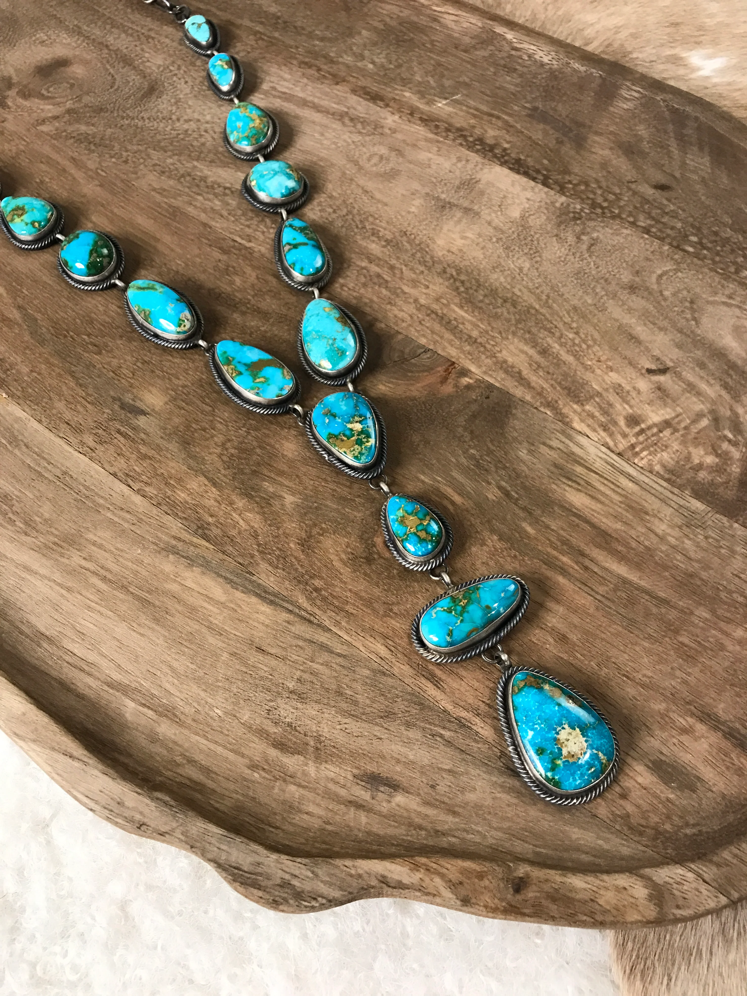 The Roper Turquoise Lariat Necklace Set - Image 6