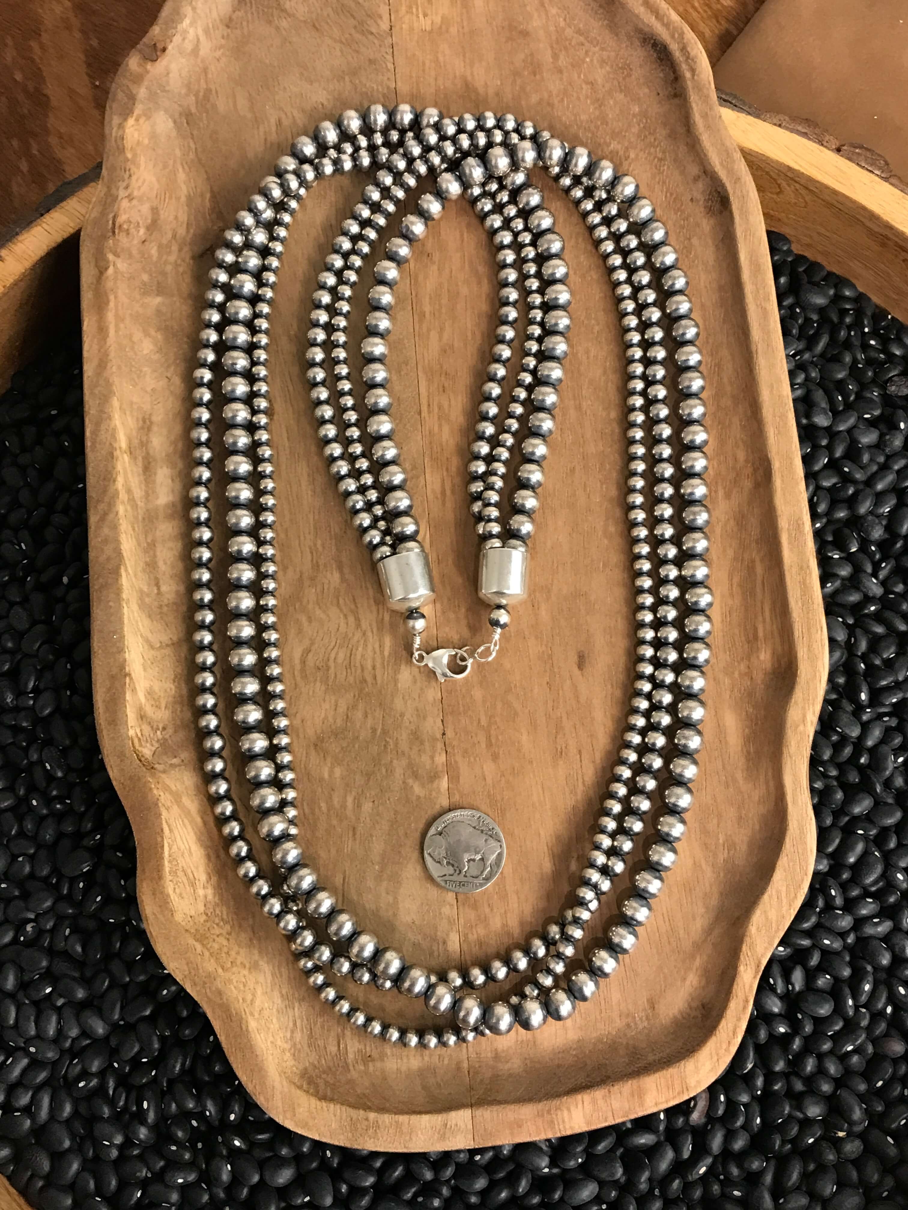 The Sabinal Triple Strand Pearl Necklace, 36" - Image 5