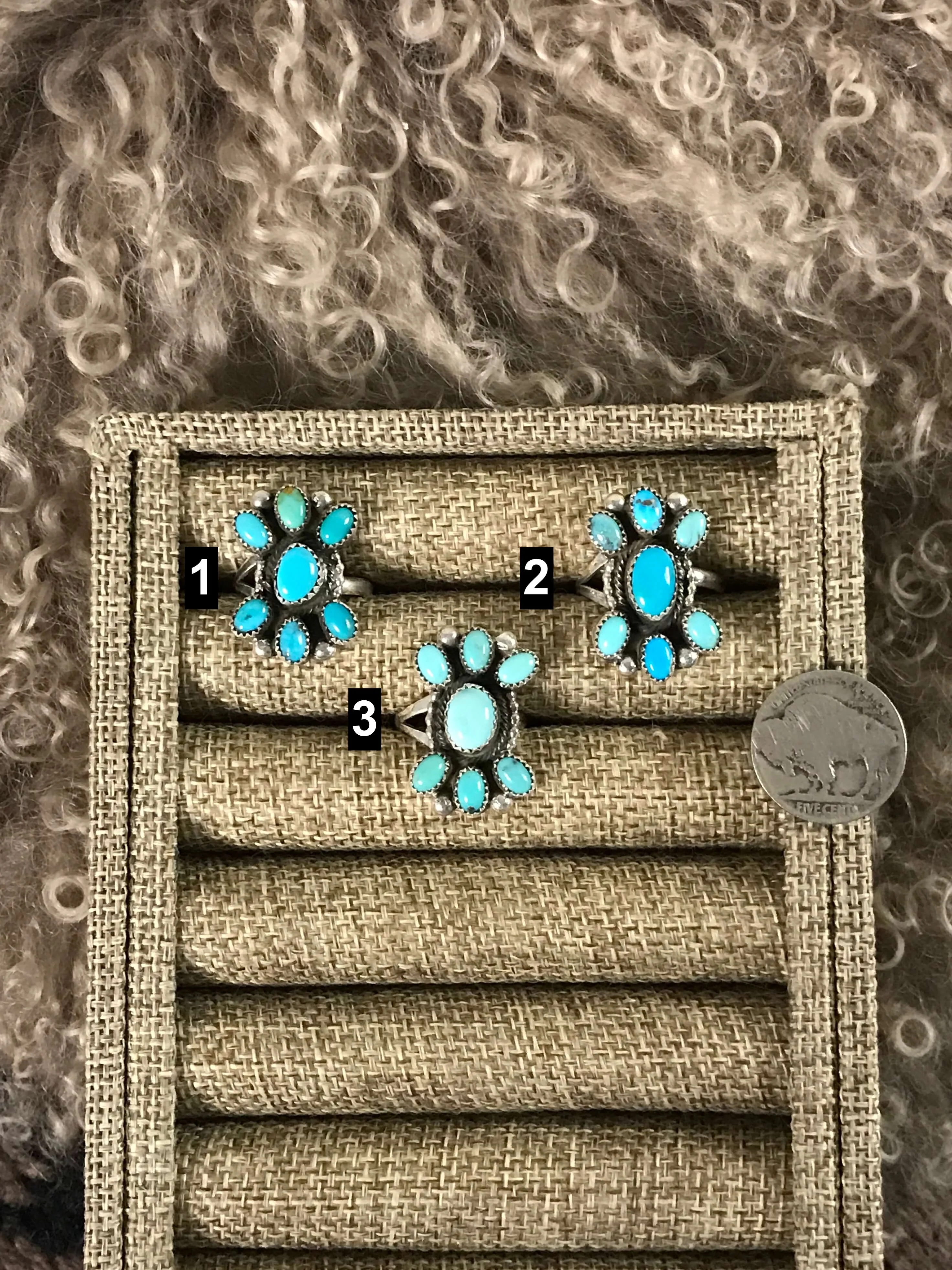 The Selma Adjustable Turquoise Rings - Image 2