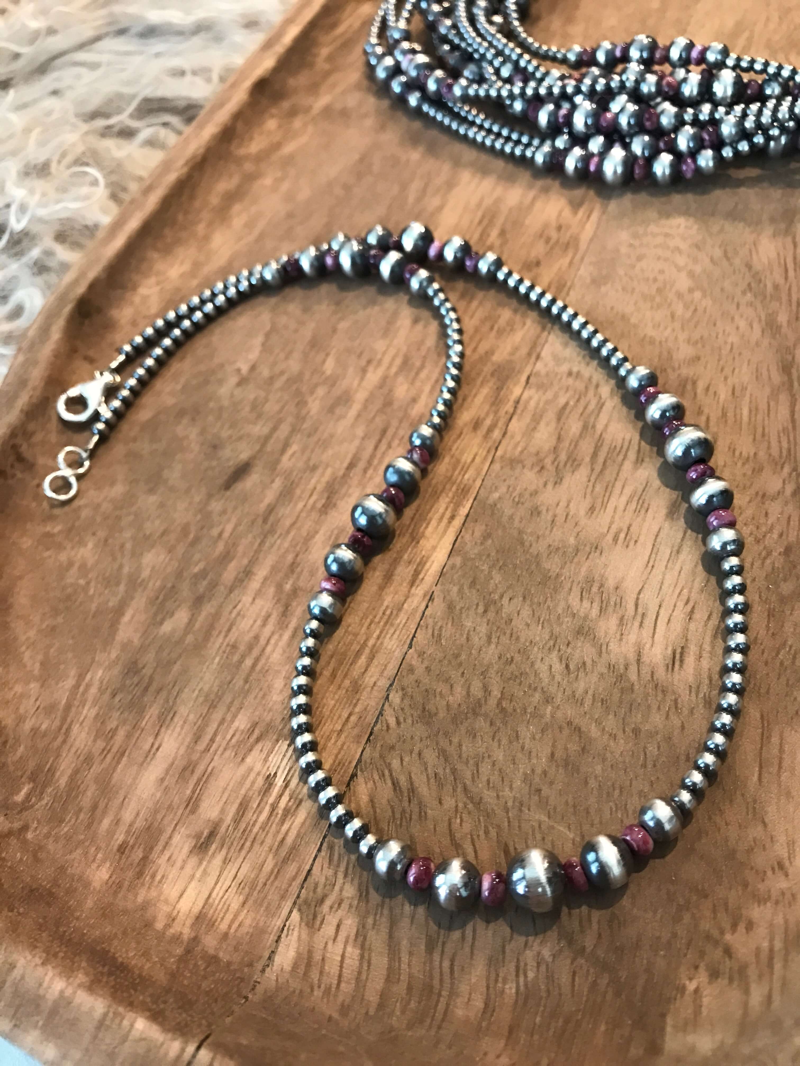 The Seminole Necklace in Purple Spiny, 18"