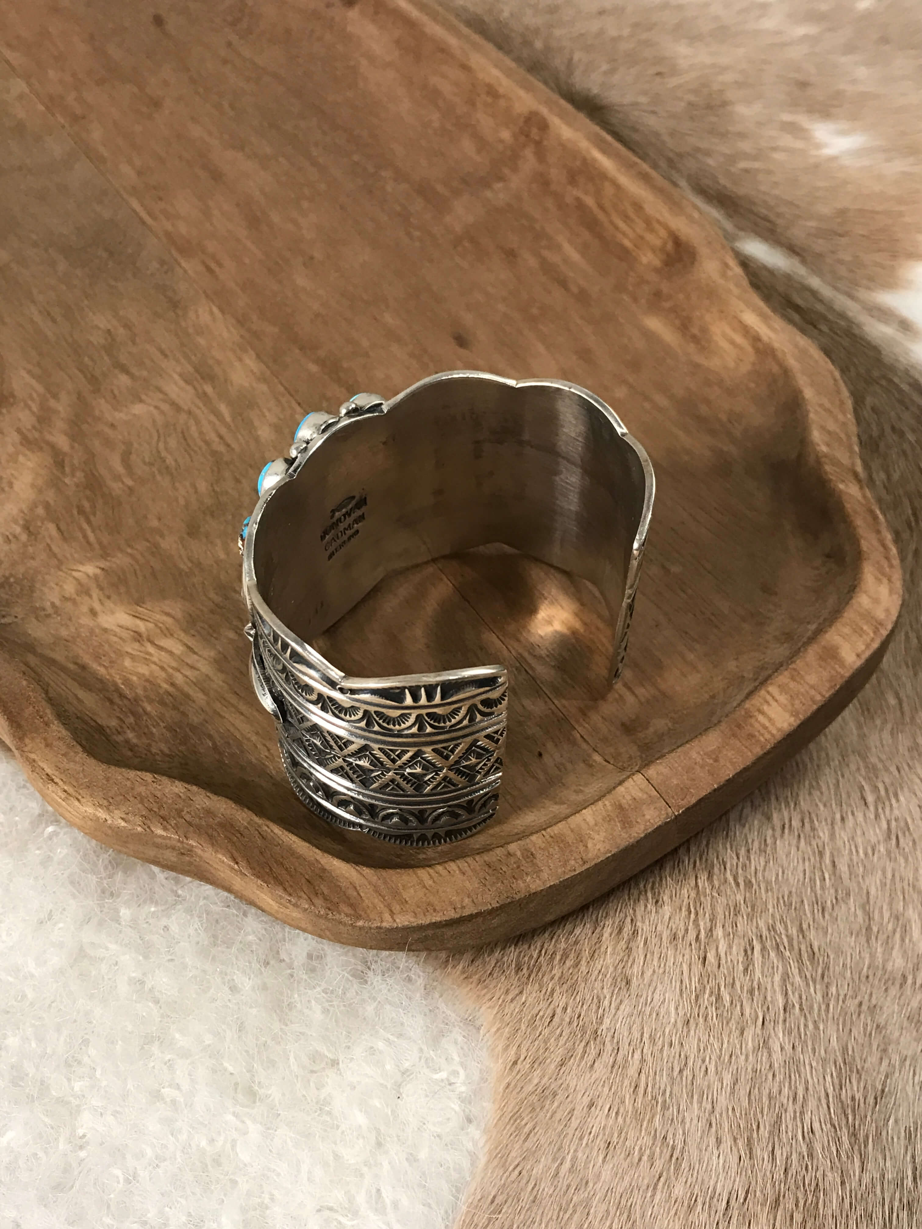 The Smith Rock Buffalo Nickel and Turquoise Cuff - Image 5