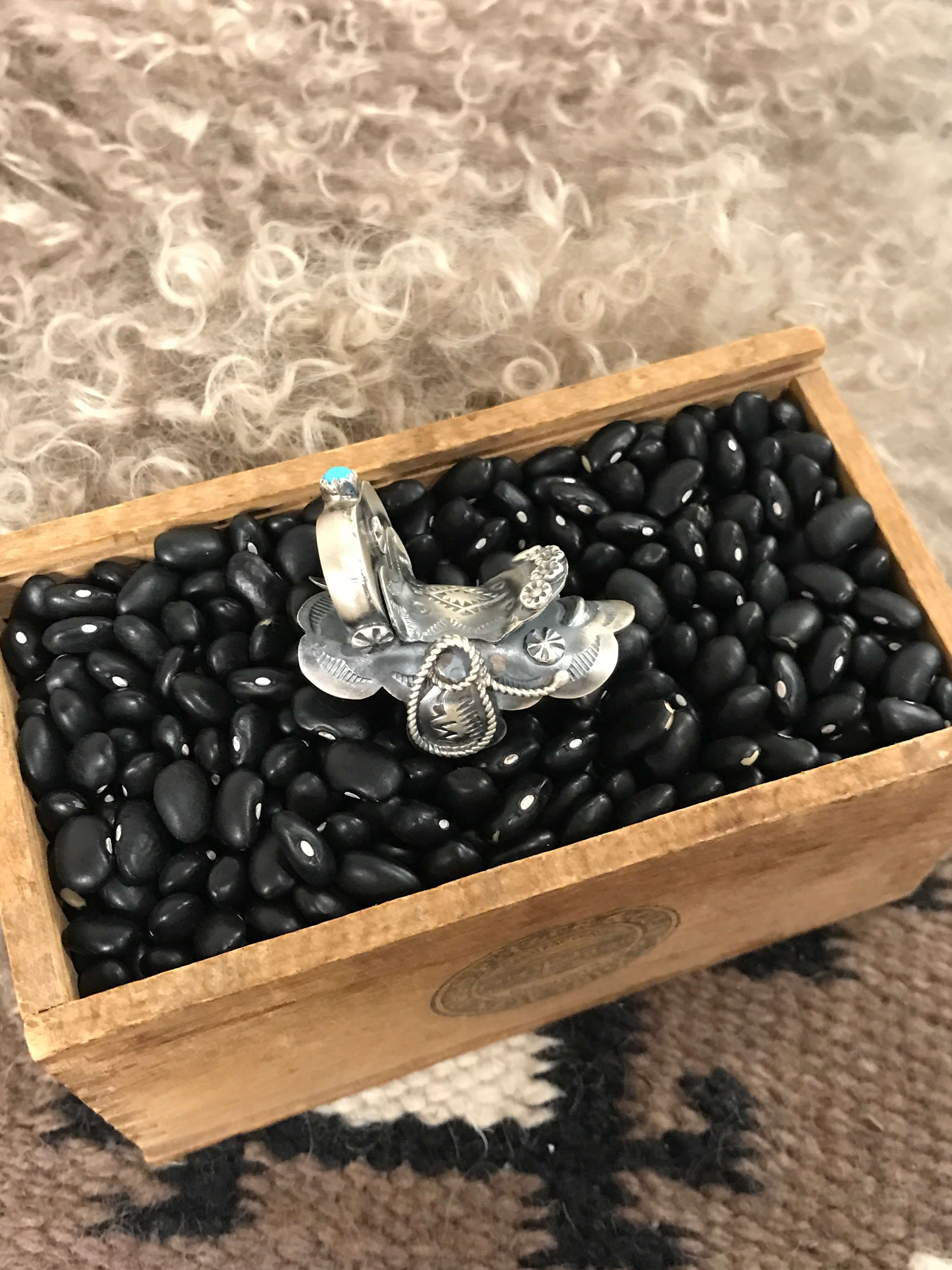The Takoda Saddle Turquoise Ring 1, Sz 7.5 - Image 4