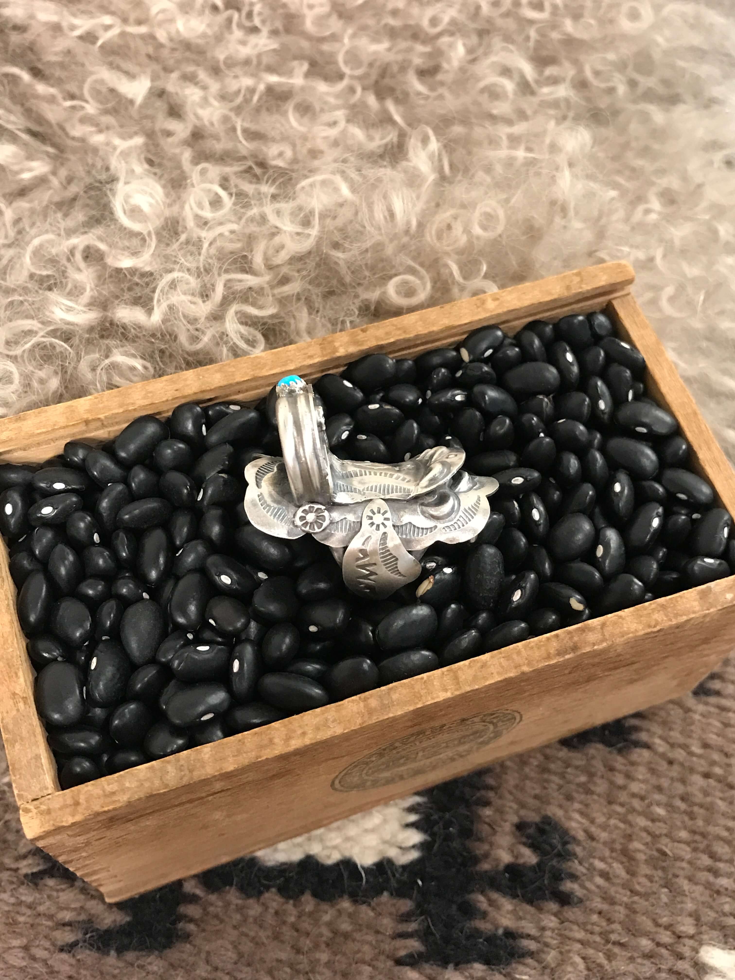 The Takoda Saddle Turquoise Ring 2, Sz 8 - Image 4