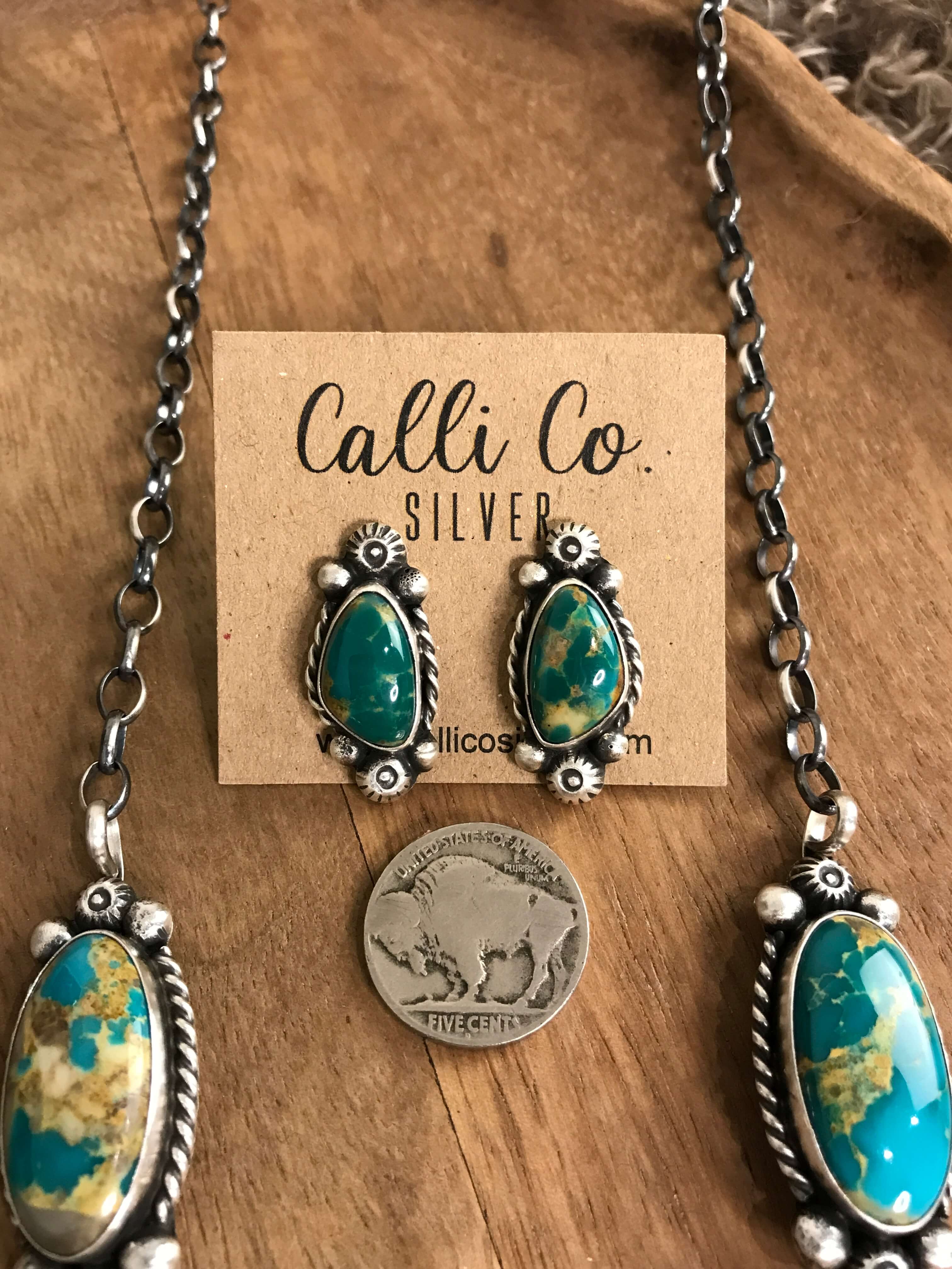 The Talula Turquoise Statement Necklace Set - Image 5