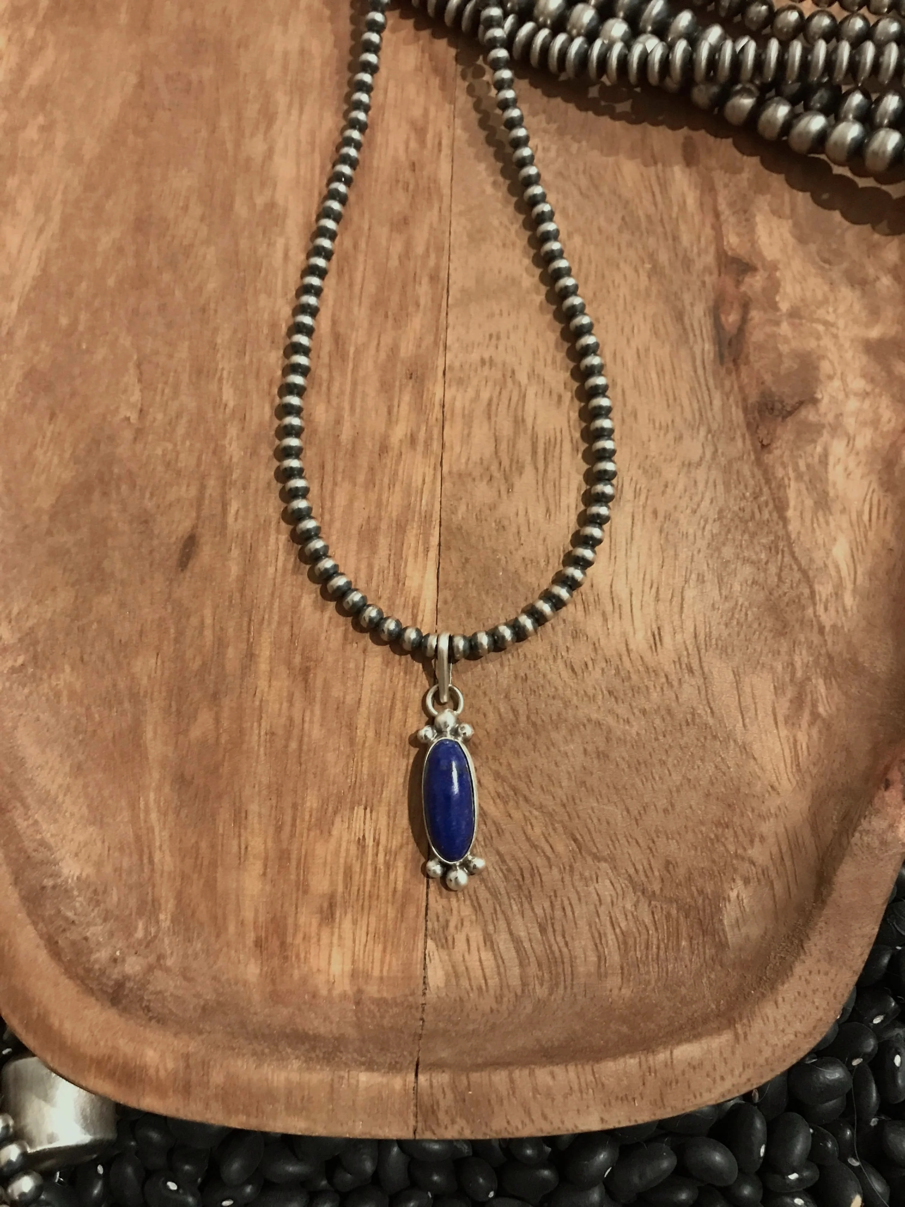 The Forks Pendant in Lapis - Image 4