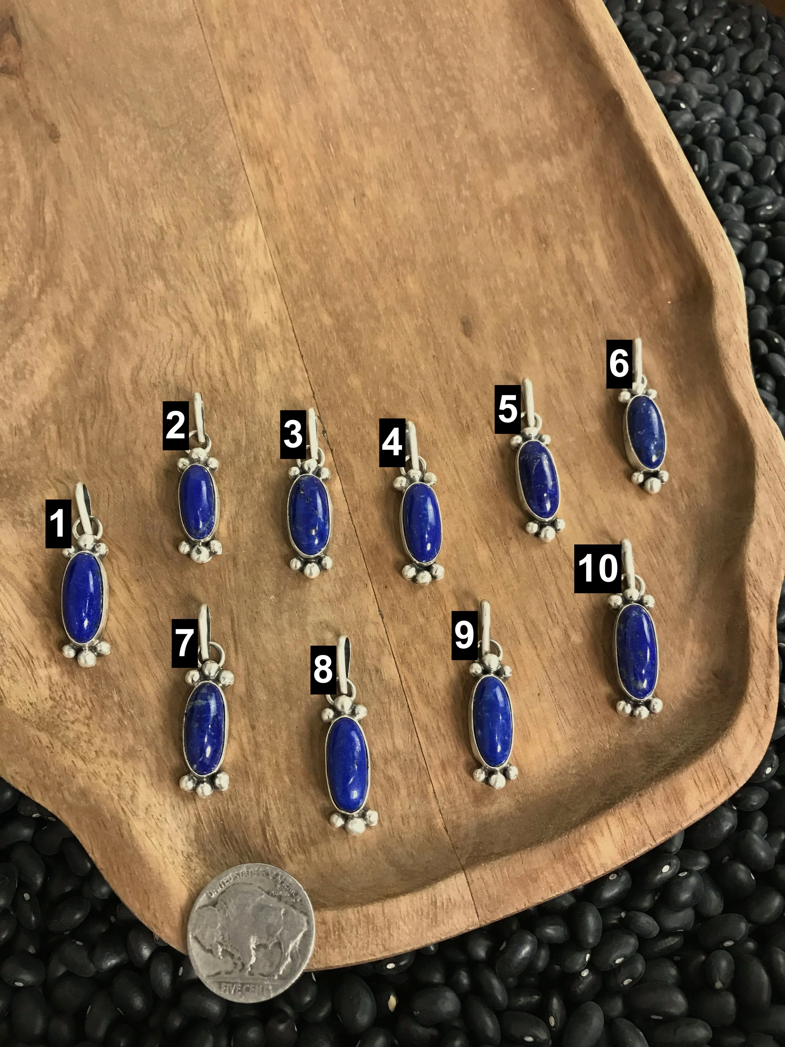 The Forks Pendant in Lapis - Image 5