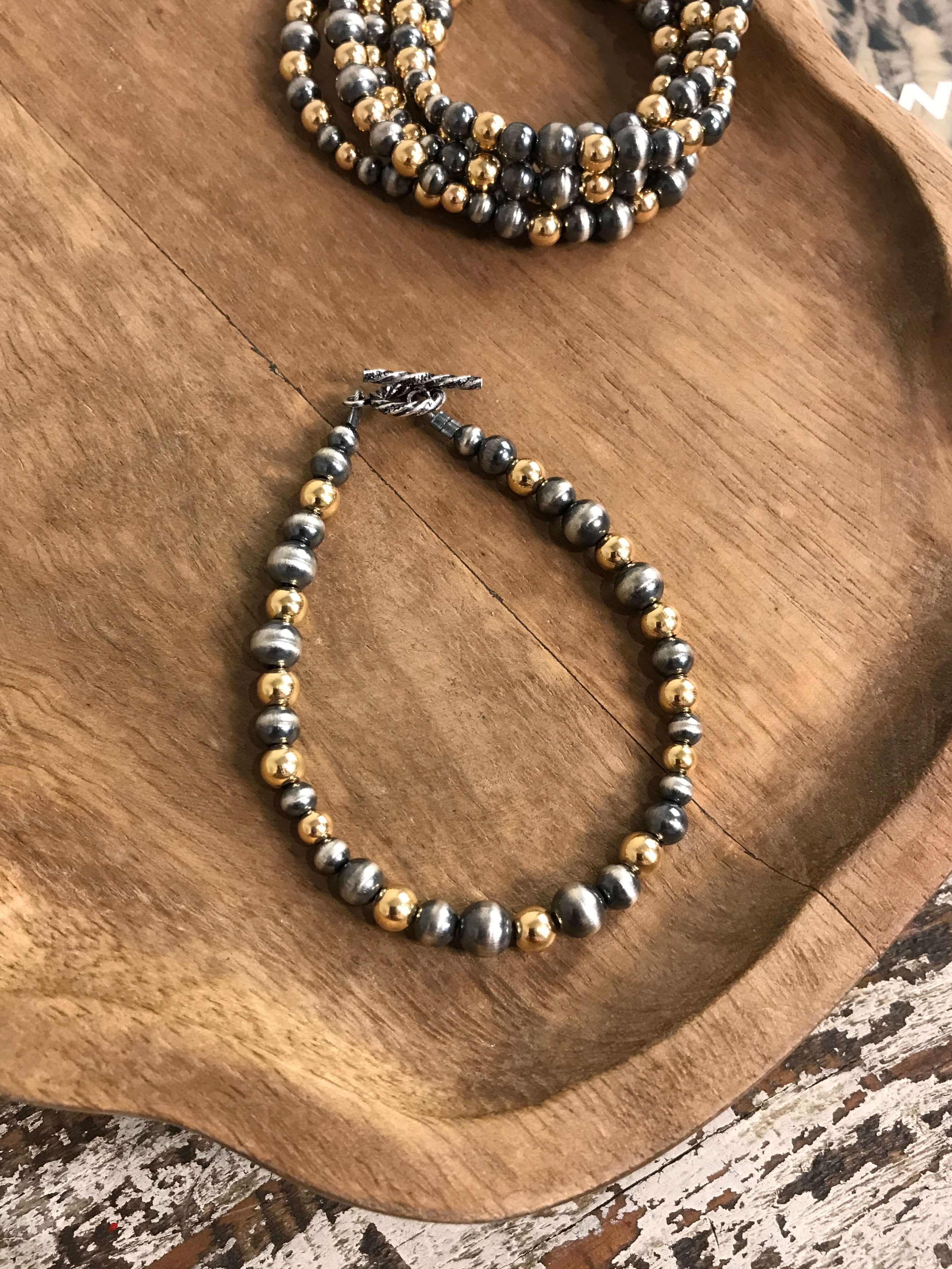 The Taylor Gold + Pearl Bracelet
