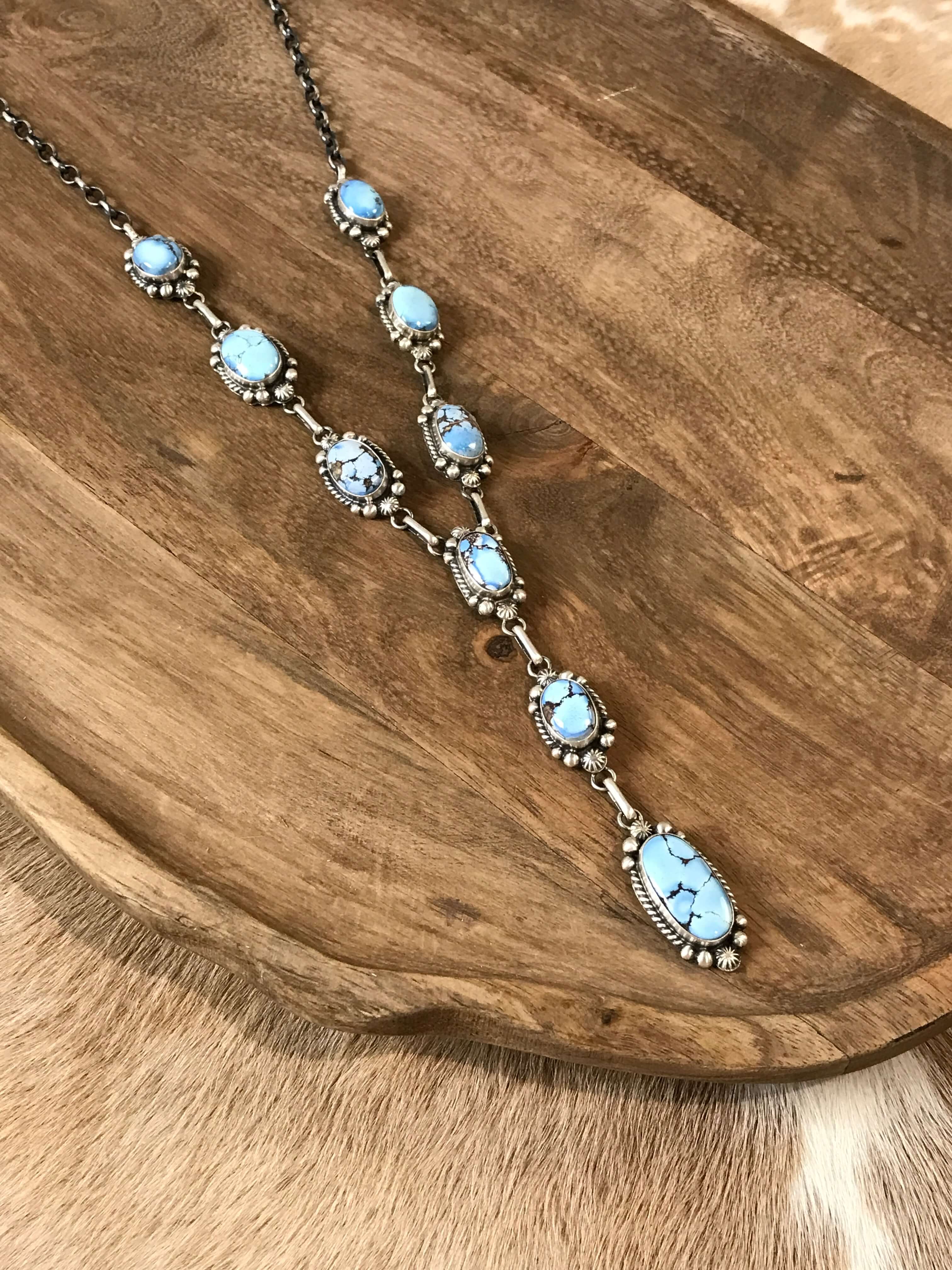 The Teca Turquoise Lariat Necklace Set - Image 7