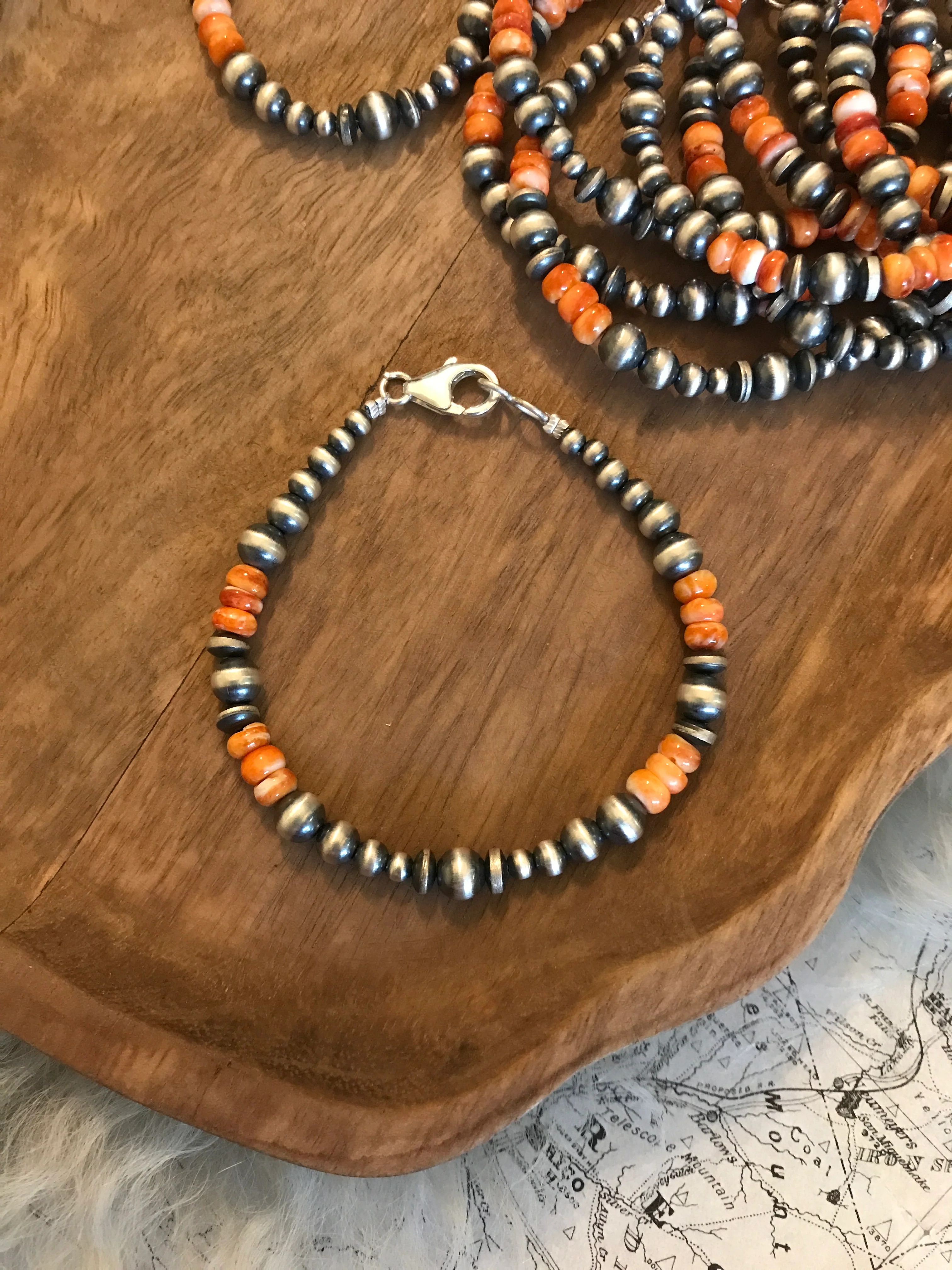 The Telluride Bracelet in Orange Spiny - Image 2