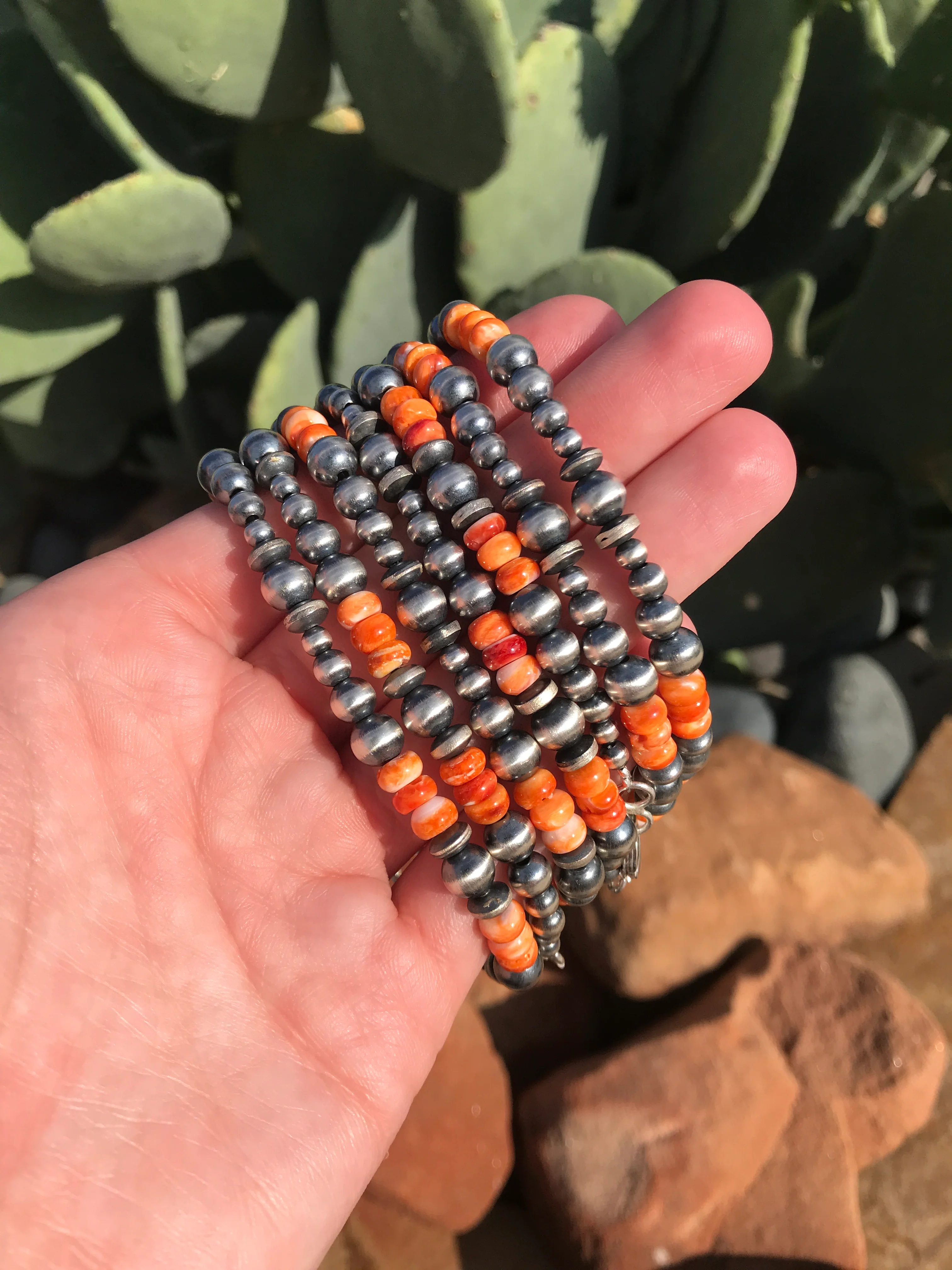 The Telluride Bracelet in Orange Spiny - Image 4