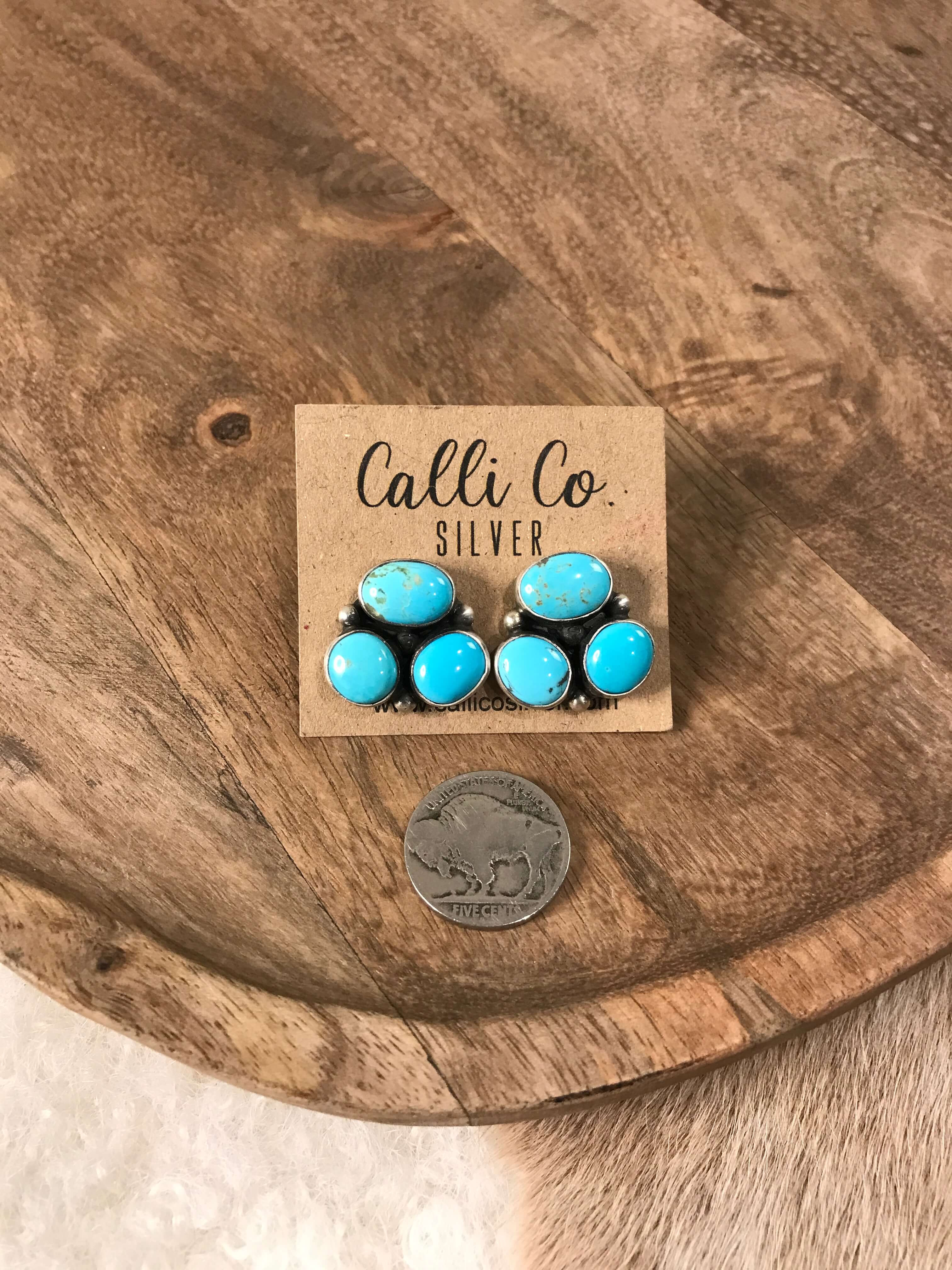 The Tempe Turquoise Cluster Earrings, 11 - Image 2