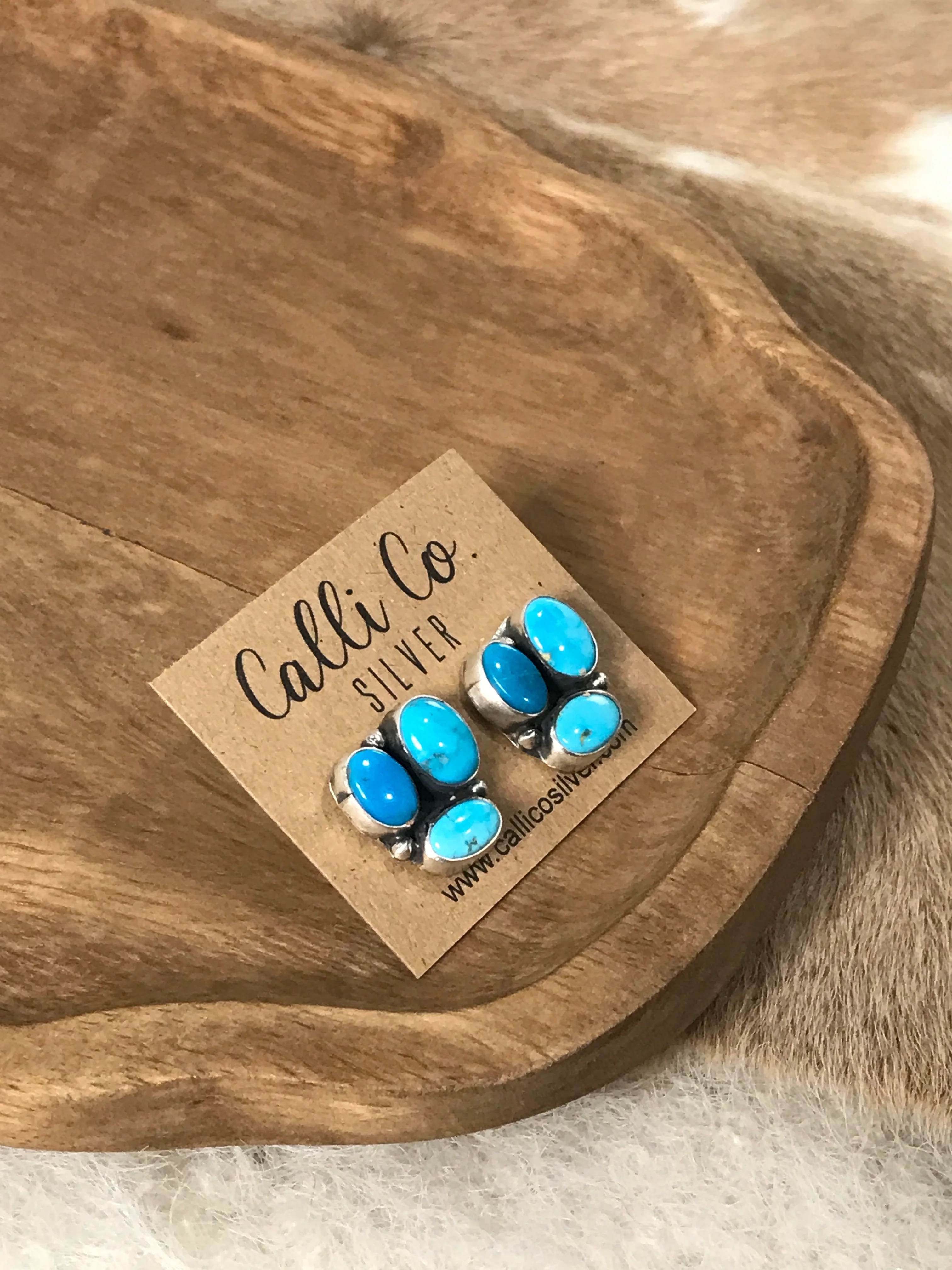 The Tempe Turquoise Cluster Earrings, 14 - Image 3