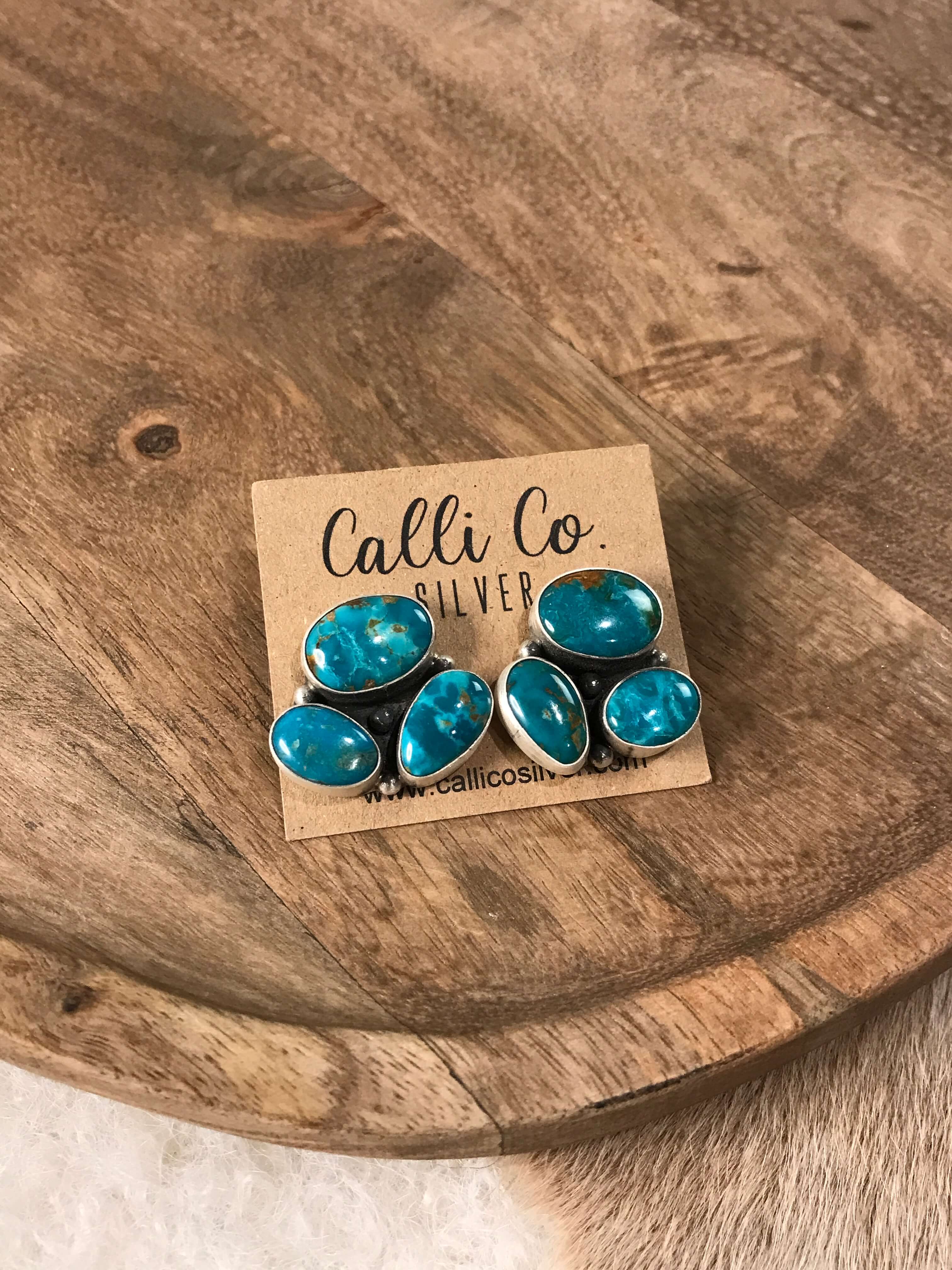 The Tempe Turquoise Cluster Earrings, 6