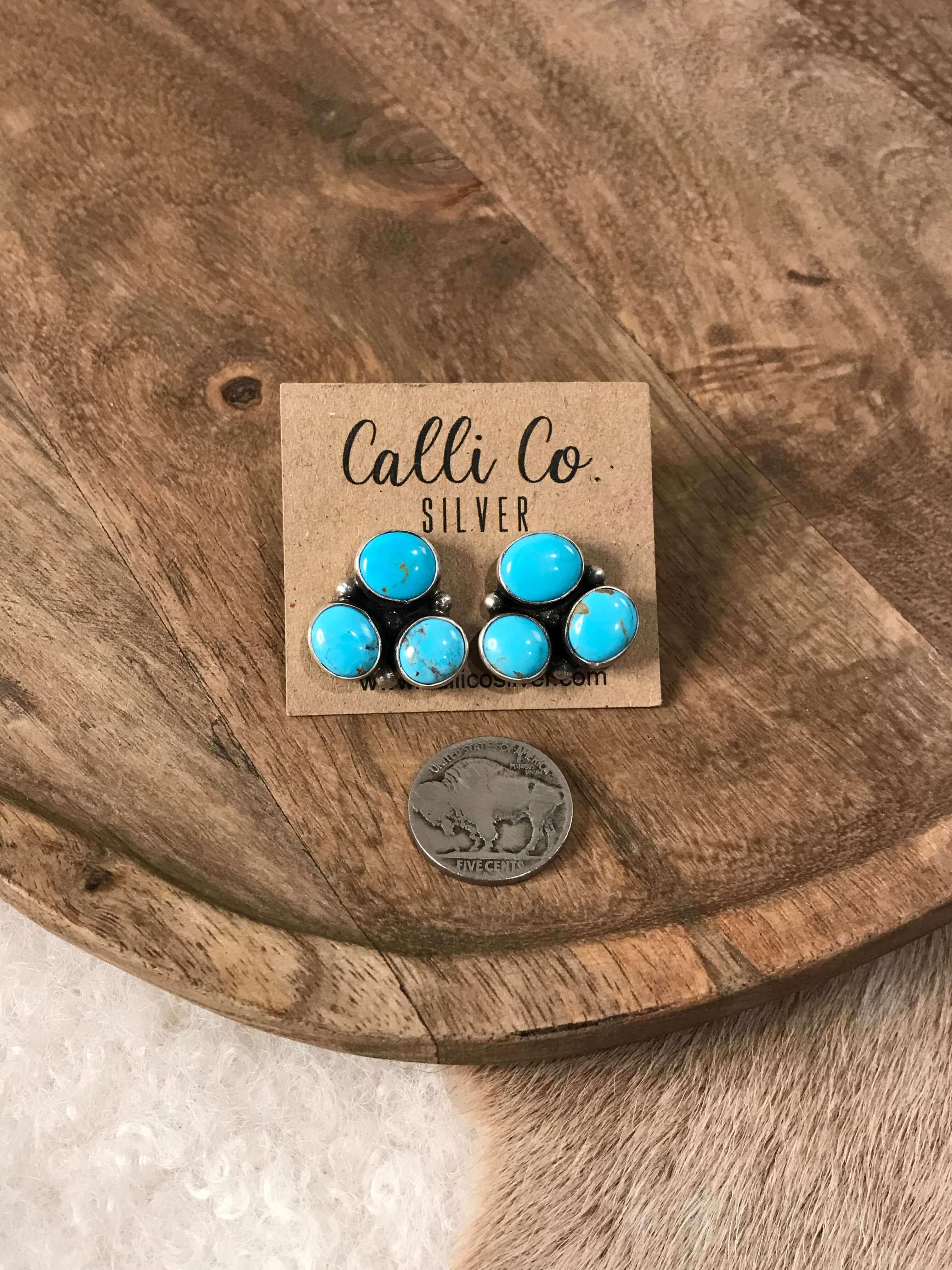 The Tempe Turquoise Cluster Earrings, 7 - Image 2