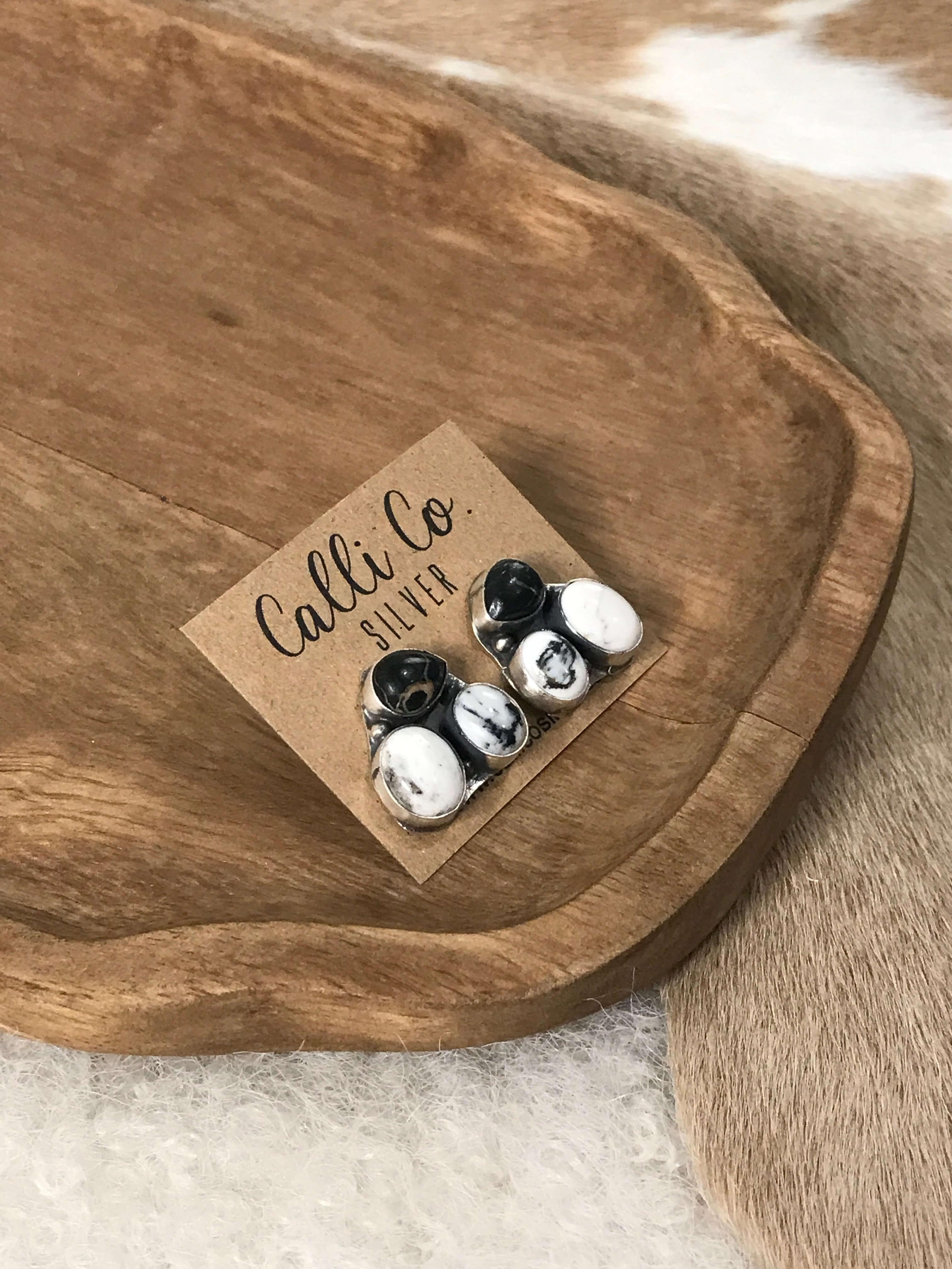 The Tempe Cluster Earrings in White Buffalo, 1 - Image 3