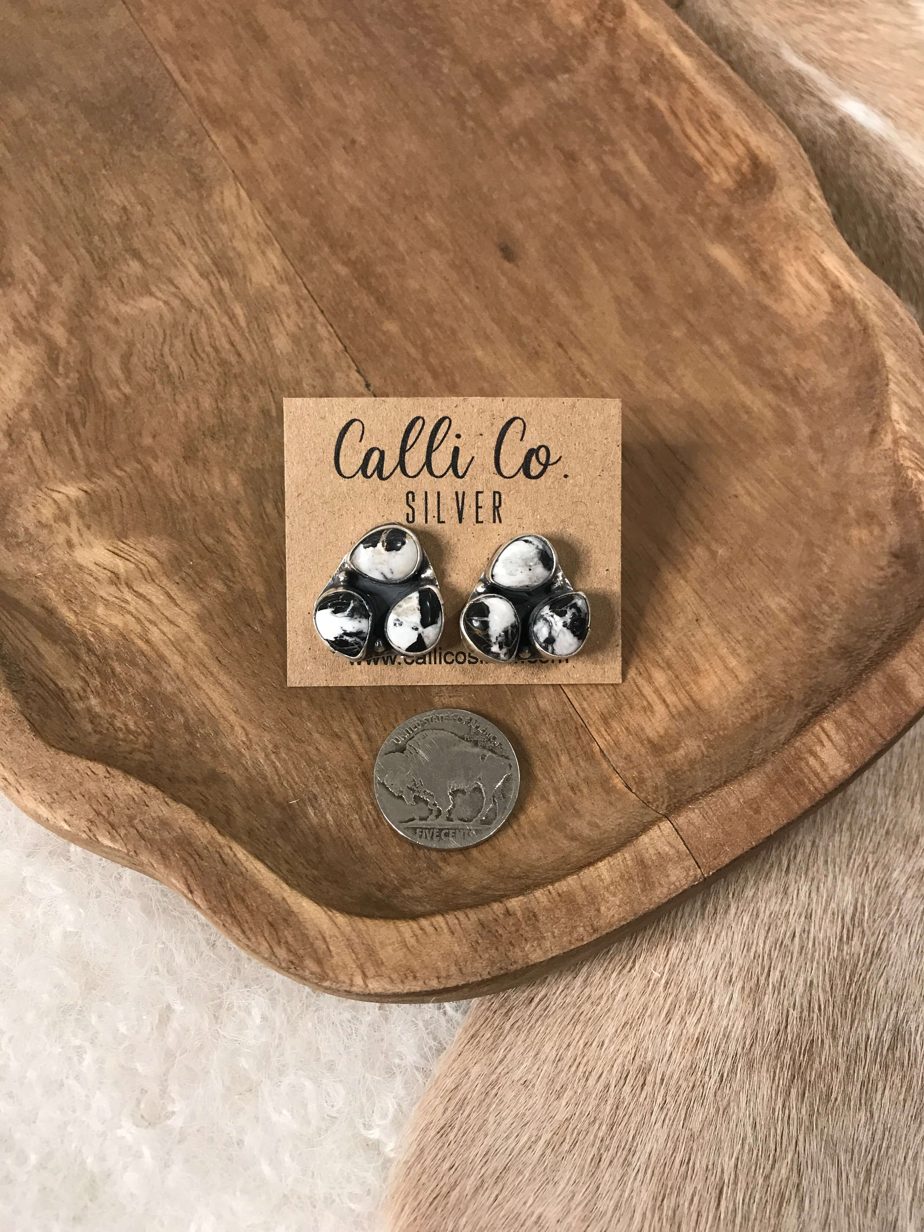 The Tempe Cluster Earrings in White Buffalo, 3 - Image 2
