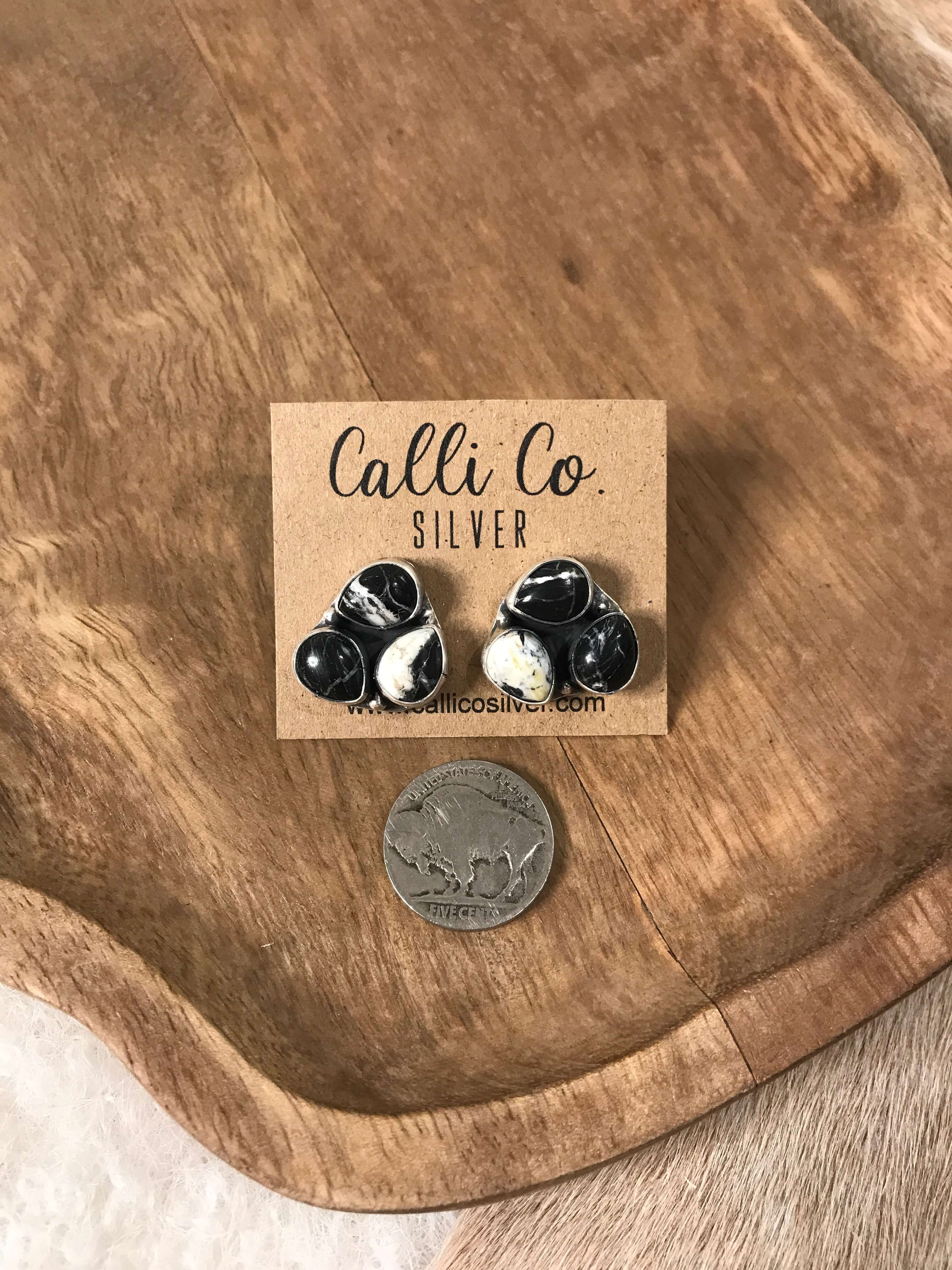 The Tempe Cluster Earrings in White Buffalo, 4 - Image 2
