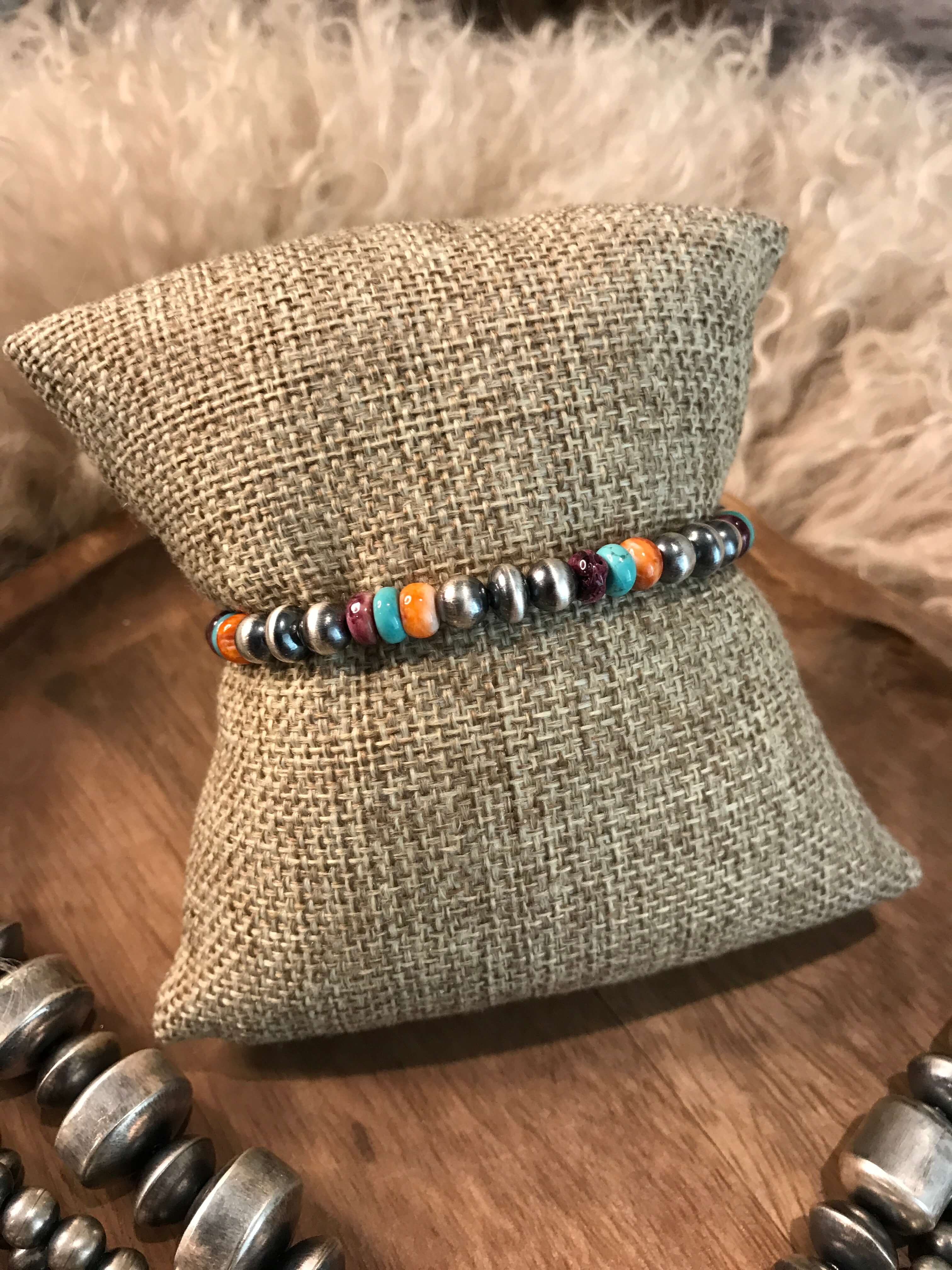 The Tenaha Multi Stone Stretch Bracelet