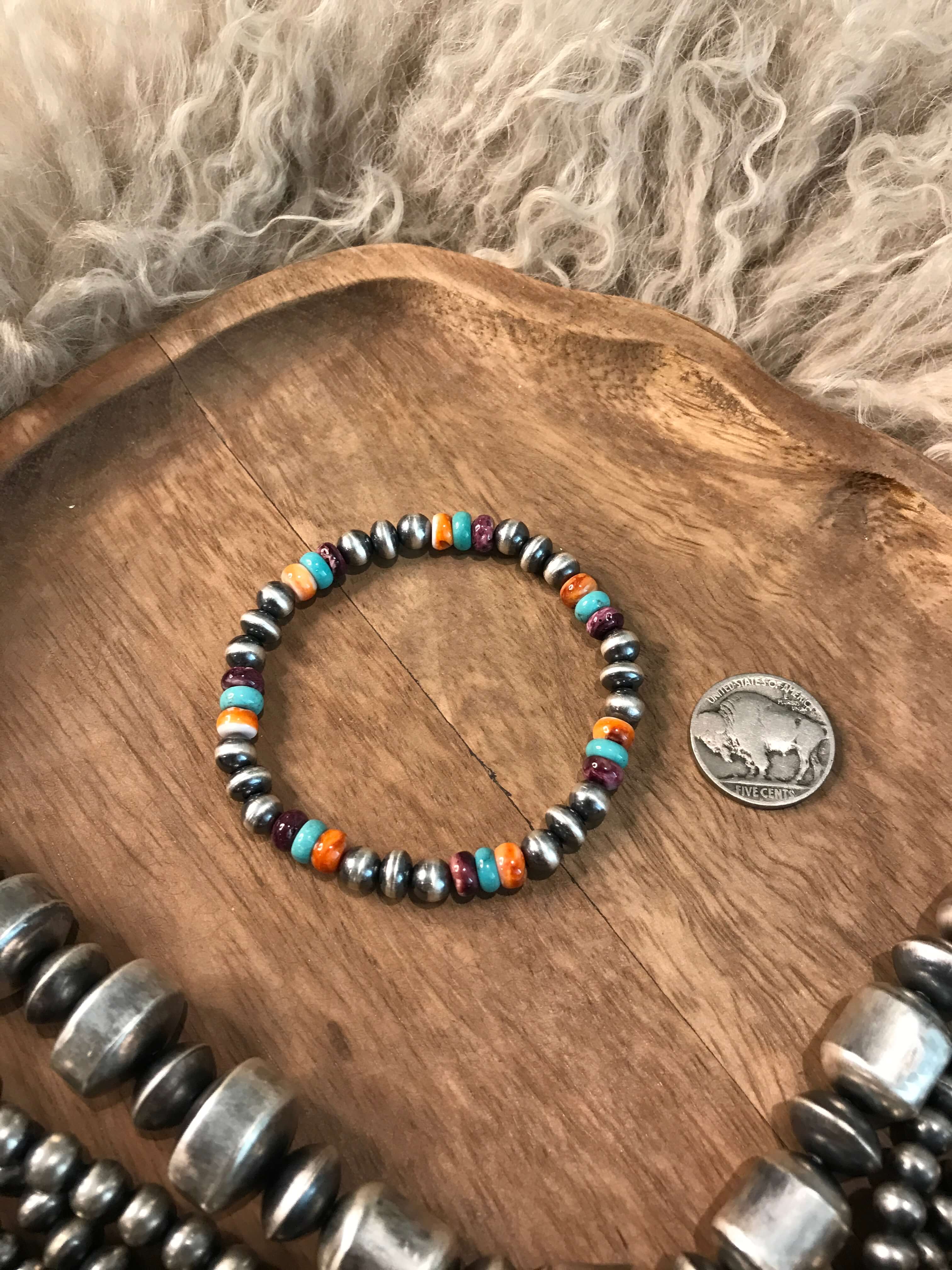 The Tenaha Multi Stone Stretch Bracelet - Image 2