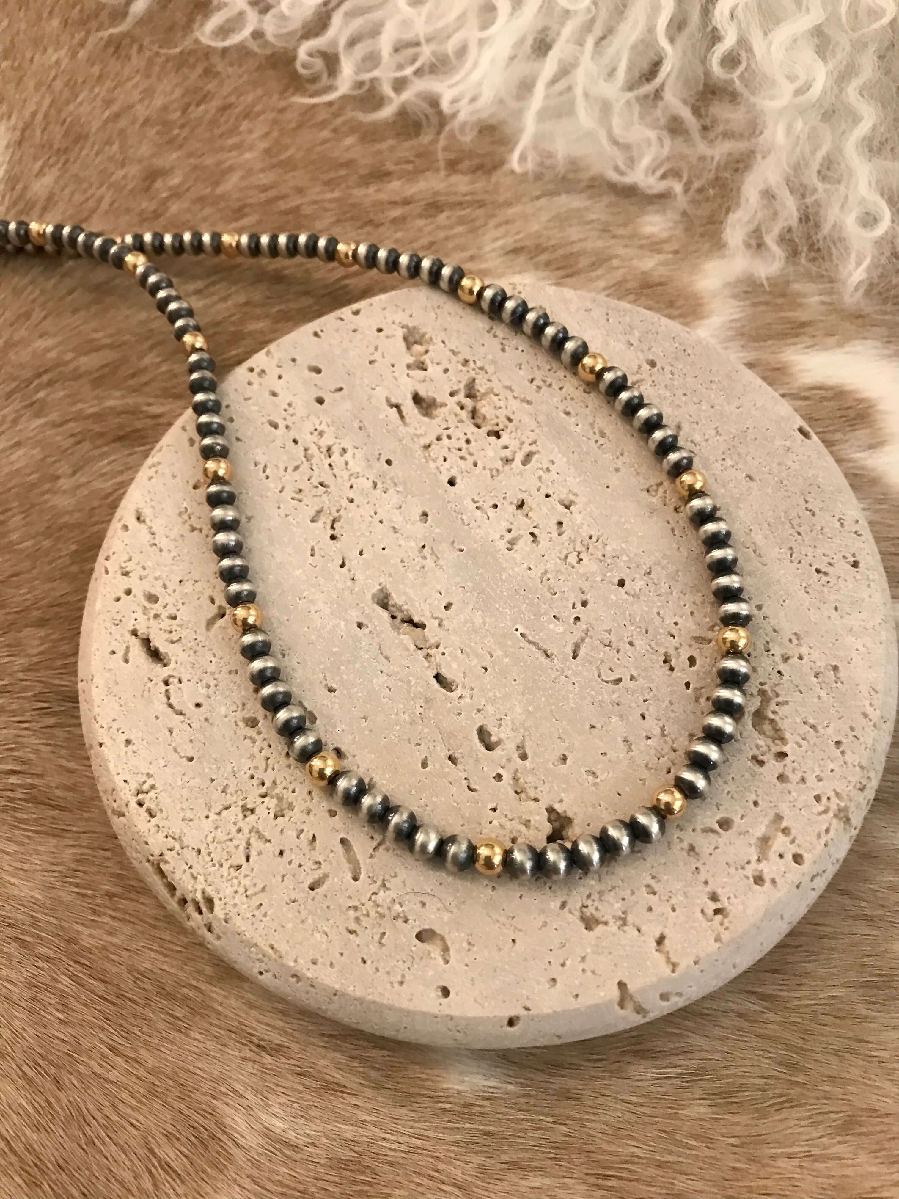 The Theta Gold + Pearl Necklace - Image 5