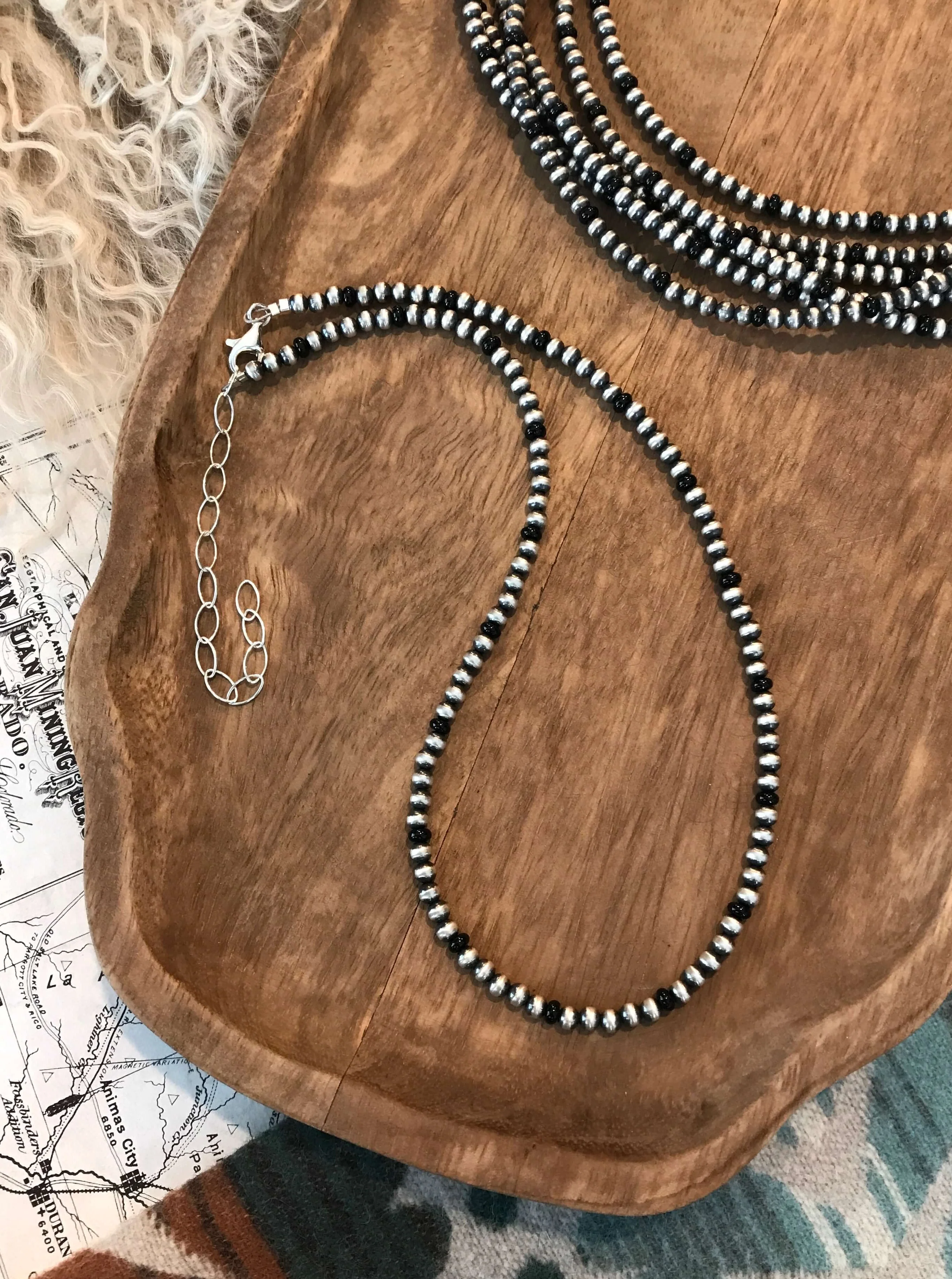 The Theta Onyx Necklace, 20"