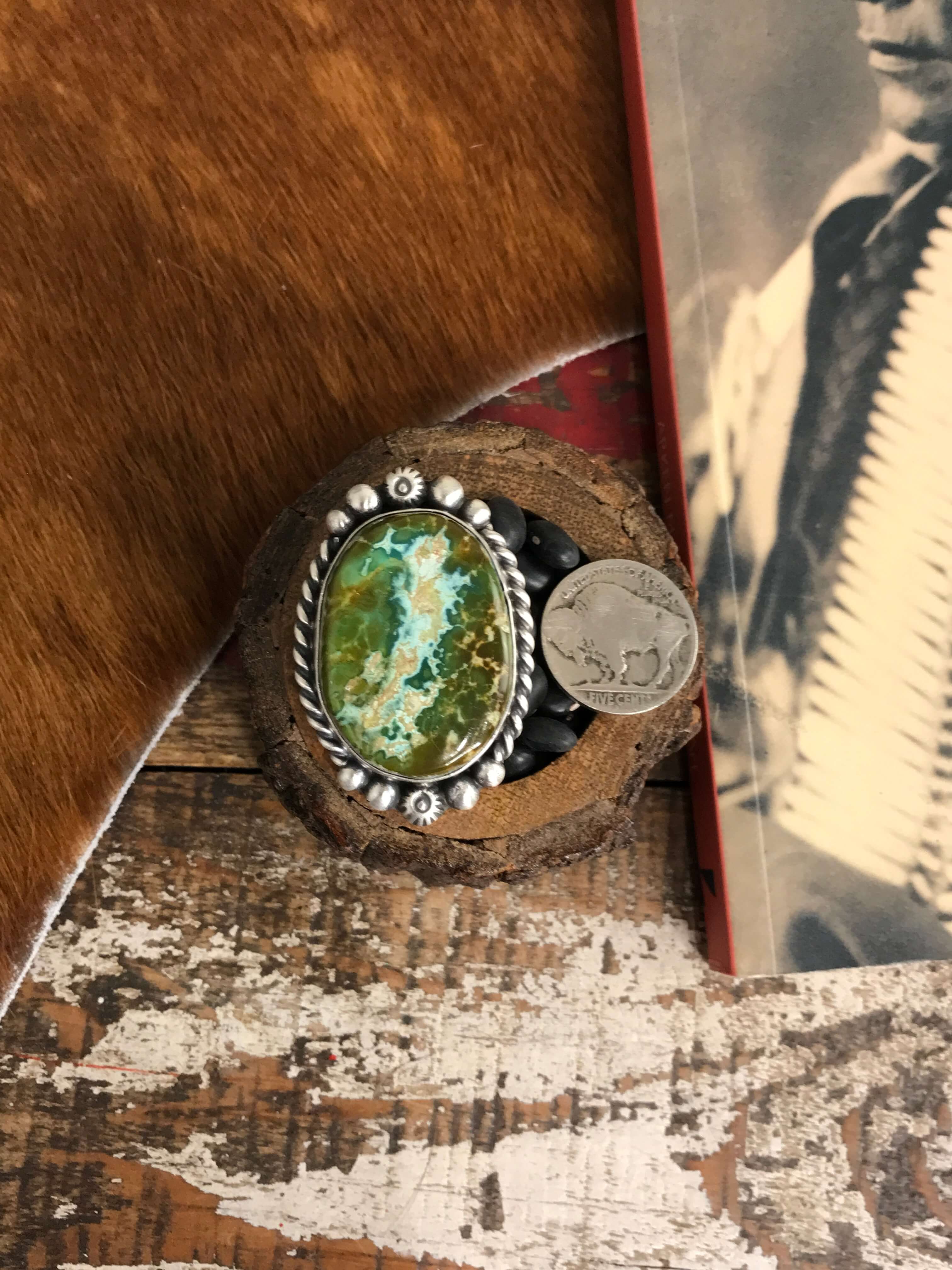 The Tishomingo Turquoise Adjustable Ring, 1 - Image 3