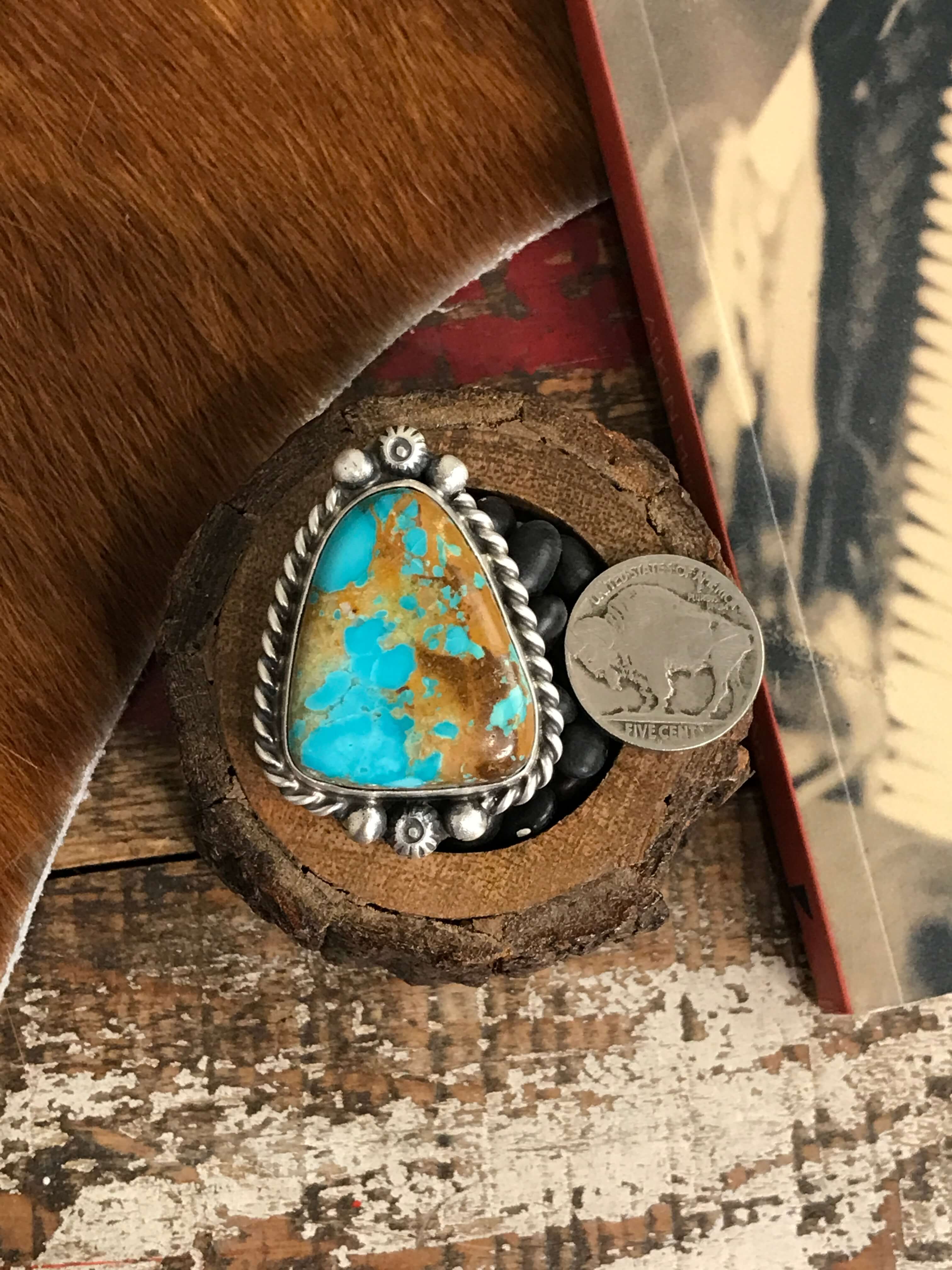 The Tishomingo Turquoise Adjustable Ring, 3 - Image 3