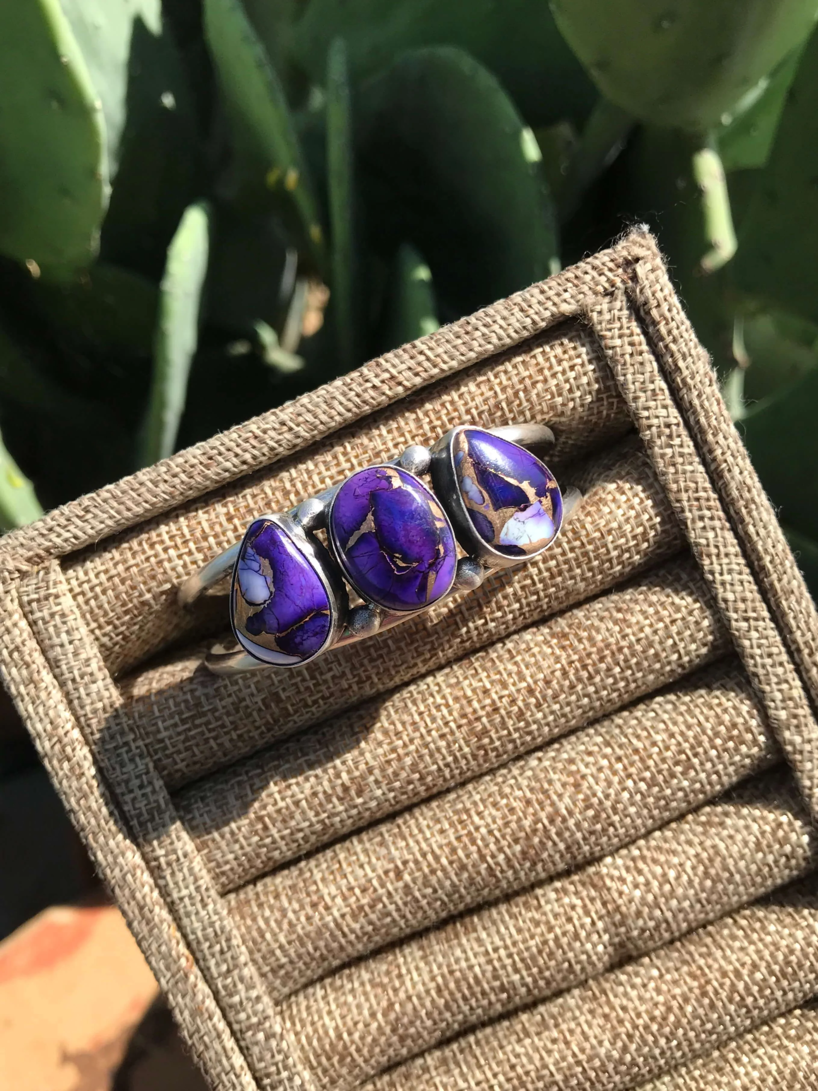 The Triple Stone Purple Dahlia Cuff, 2 - Image 2