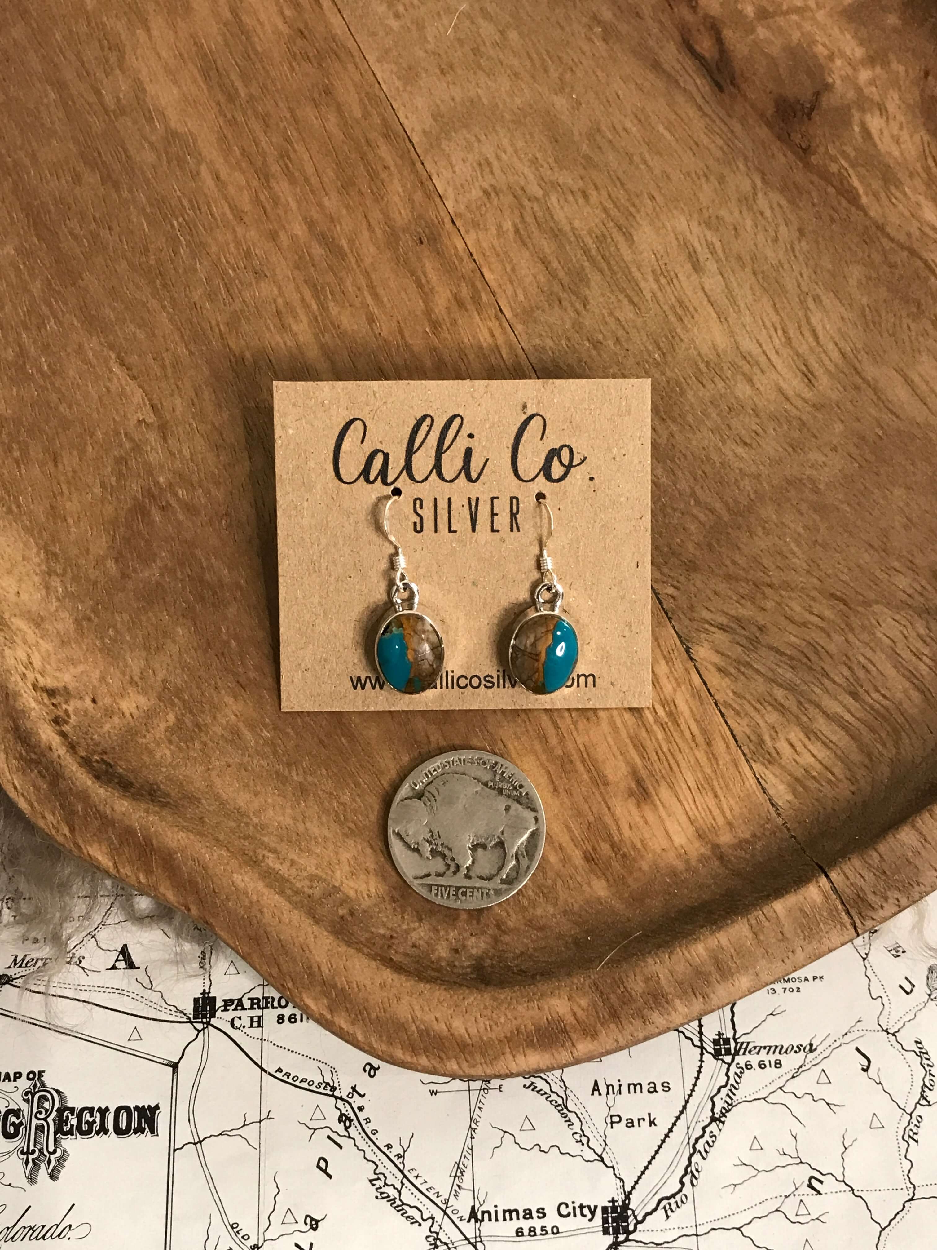 The Turquoise Dangle Earrings, 38 - Image 2