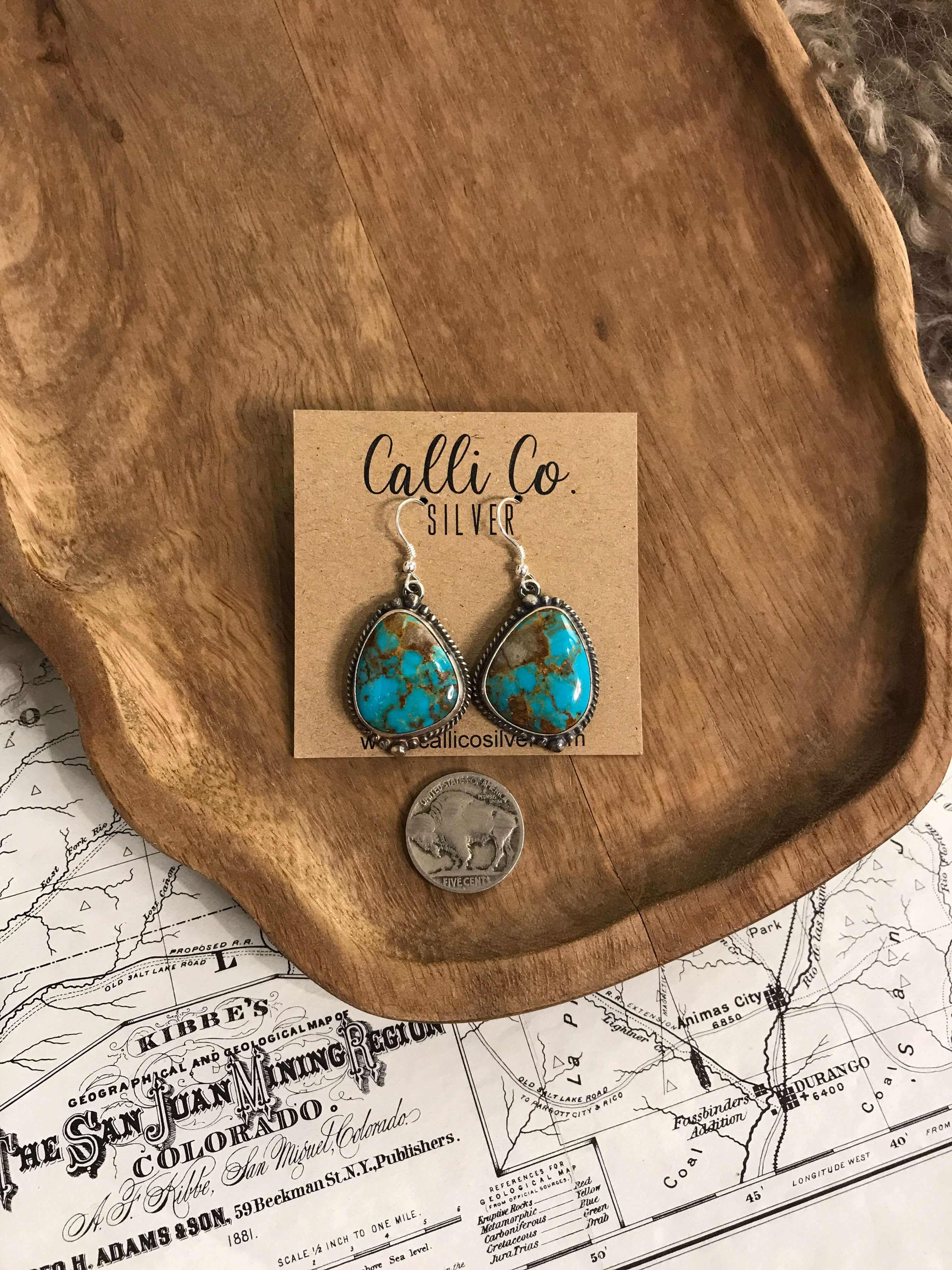 The Turquoise Dangle Earrings, 20 - Image 2