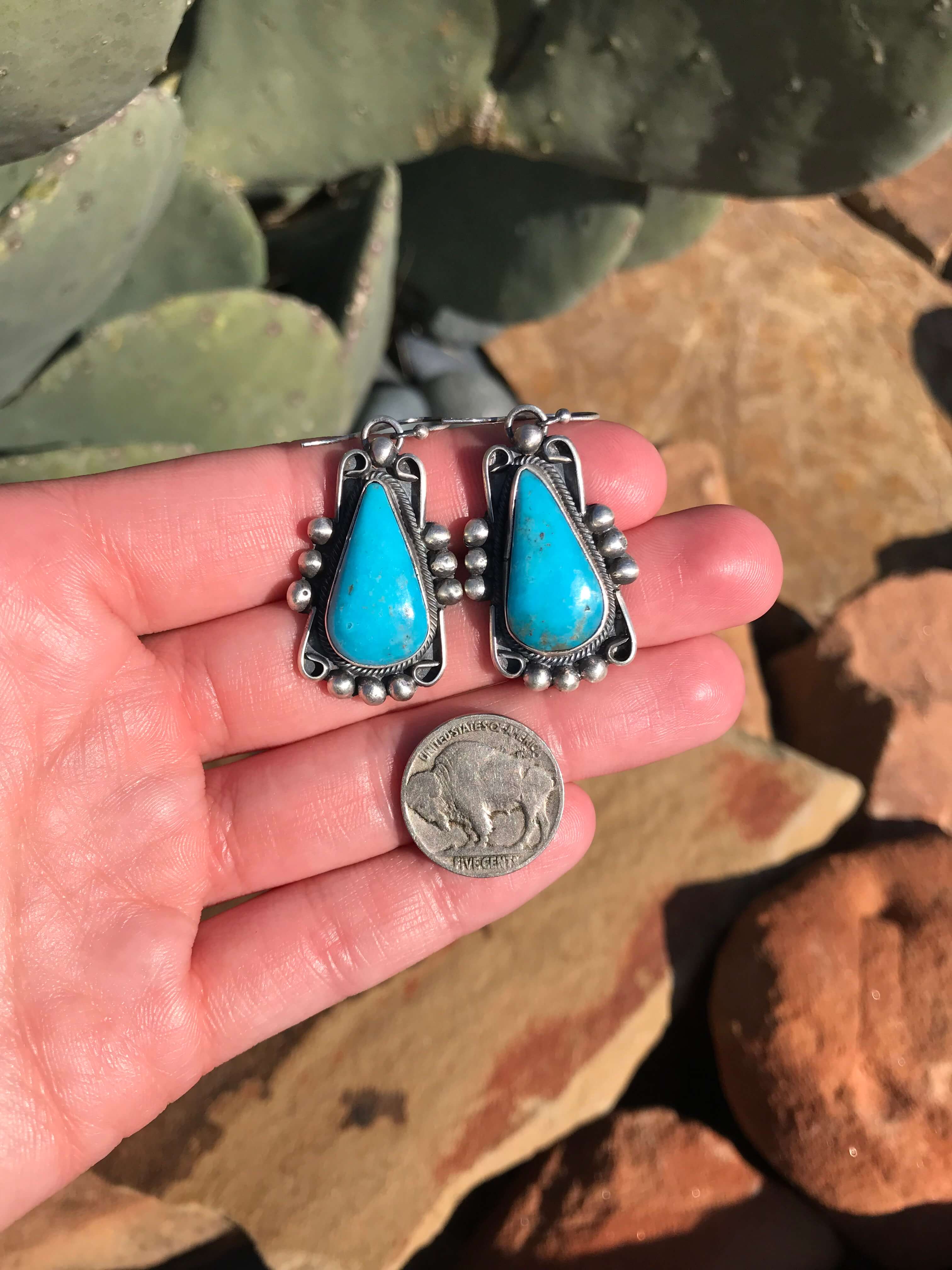 The Turquoise Dangle Earrings, 7 - Image 2