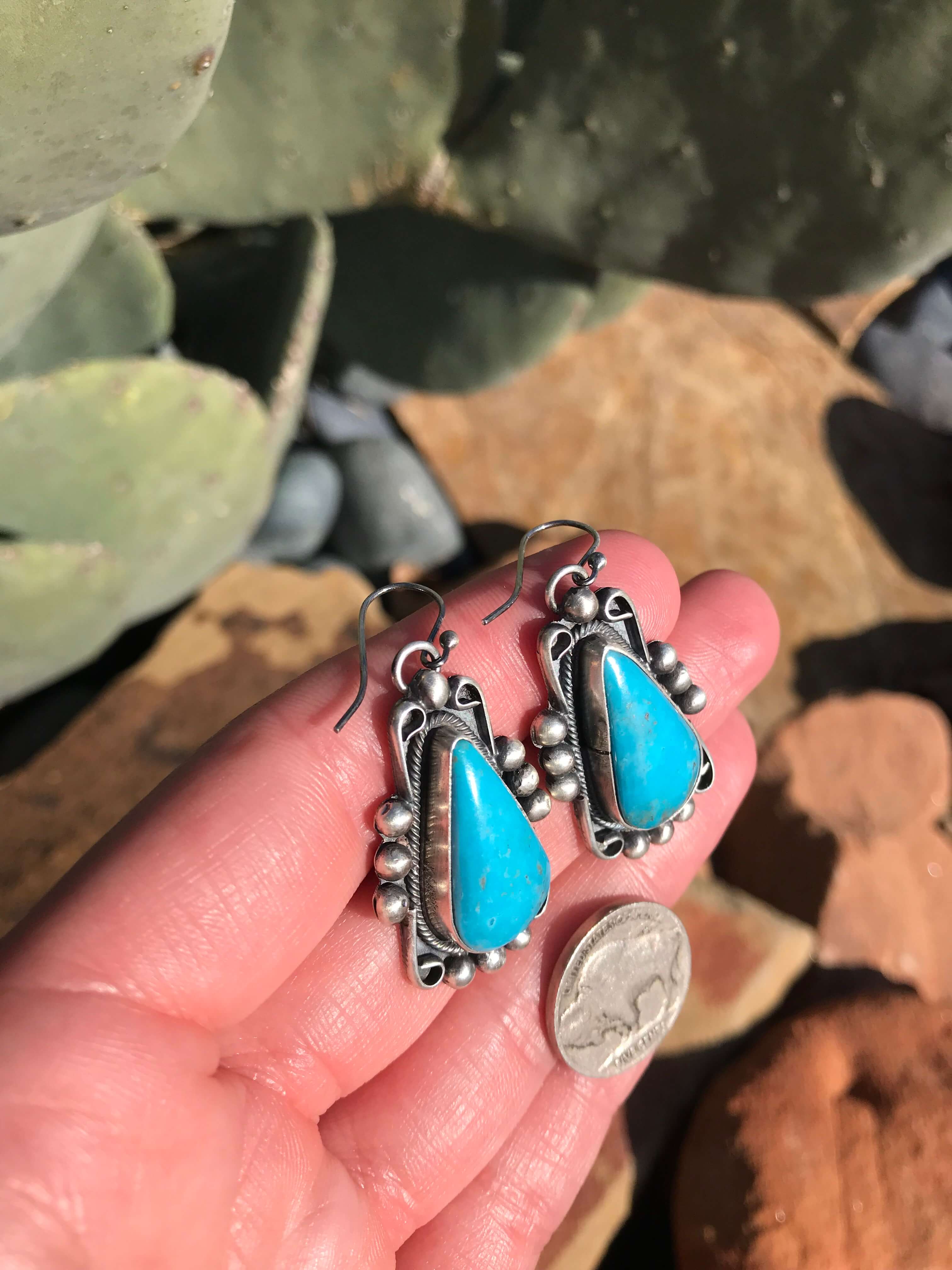 The Turquoise Dangle Earrings, 7 - Image 3